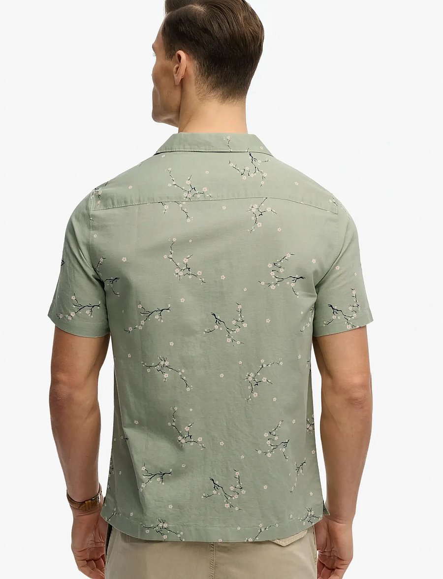 Superdry - S/S PRINTED BEACH SHIRT - gemusterte hemden - shibori blossom sage - 2