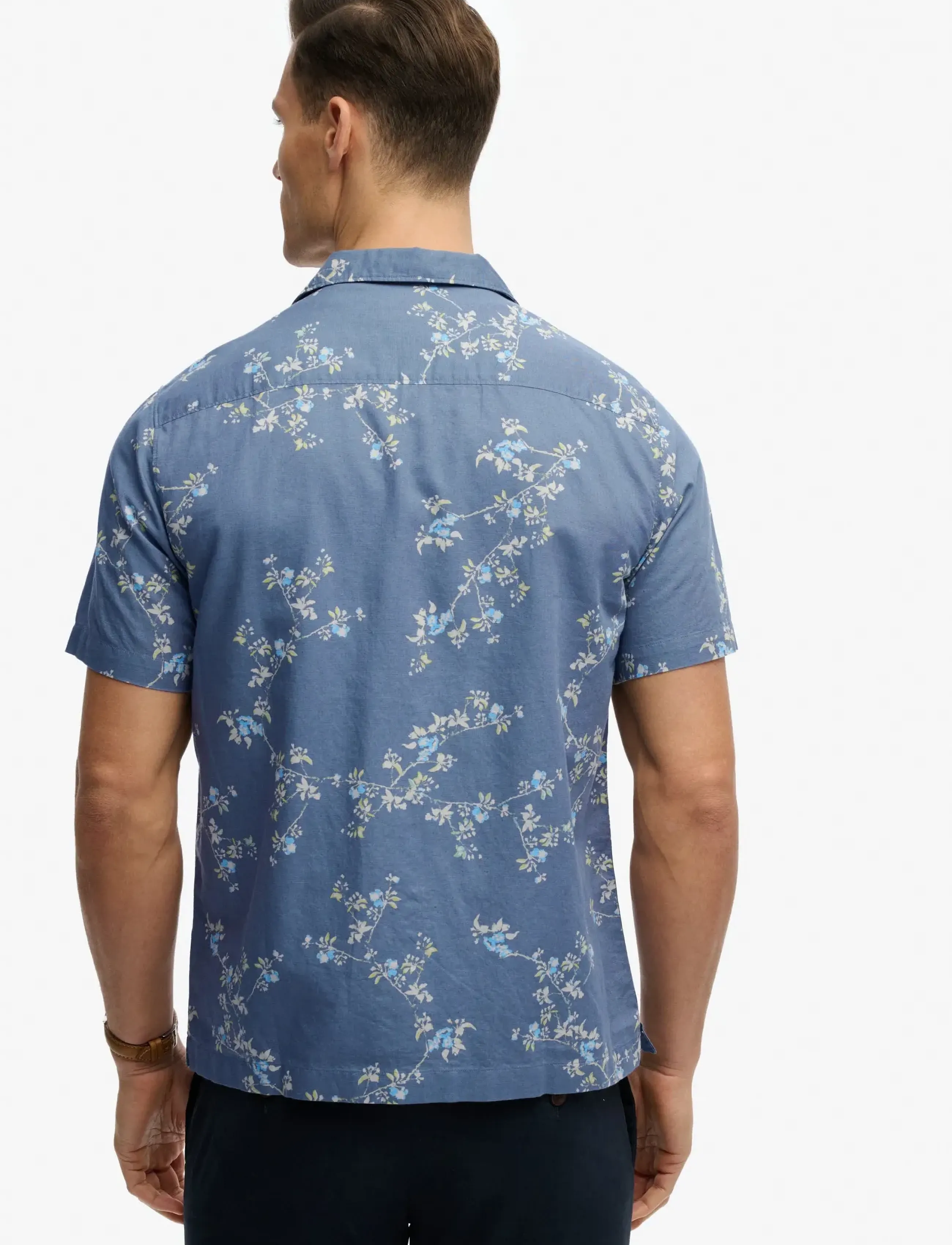 Superdry - S/S PRINTED BEACH  SHIRT - mynstraðar skyrtur - spring buds blue - 2