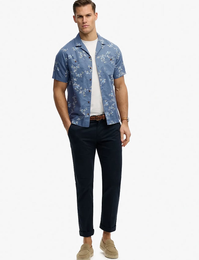 Superdry - S/S PRINTED BEACH SHIRT - mønstrede skjorter - spring buds blue - 3