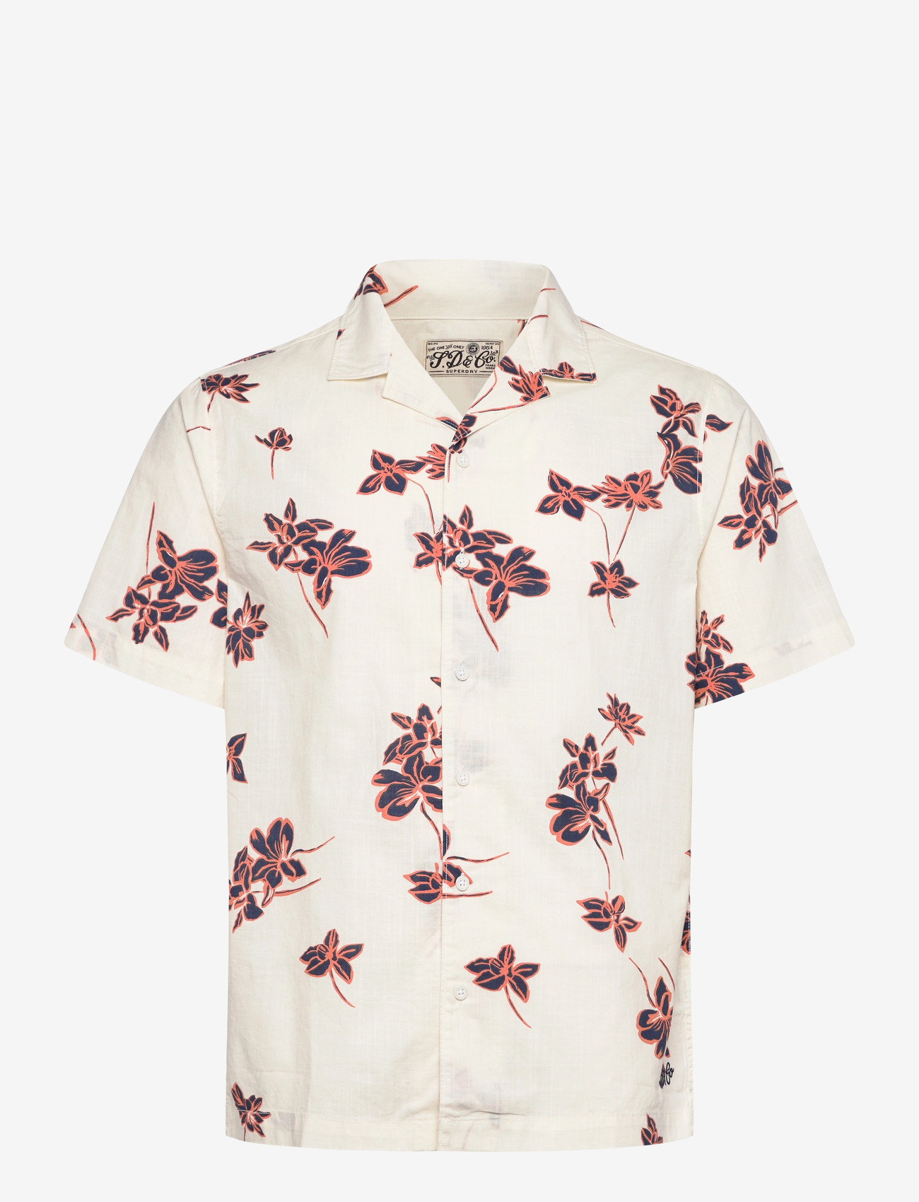 Superdry - CABANA POOLSIDE S/S SHIRT - kortærmede skjorter - lotus flower off white - 1