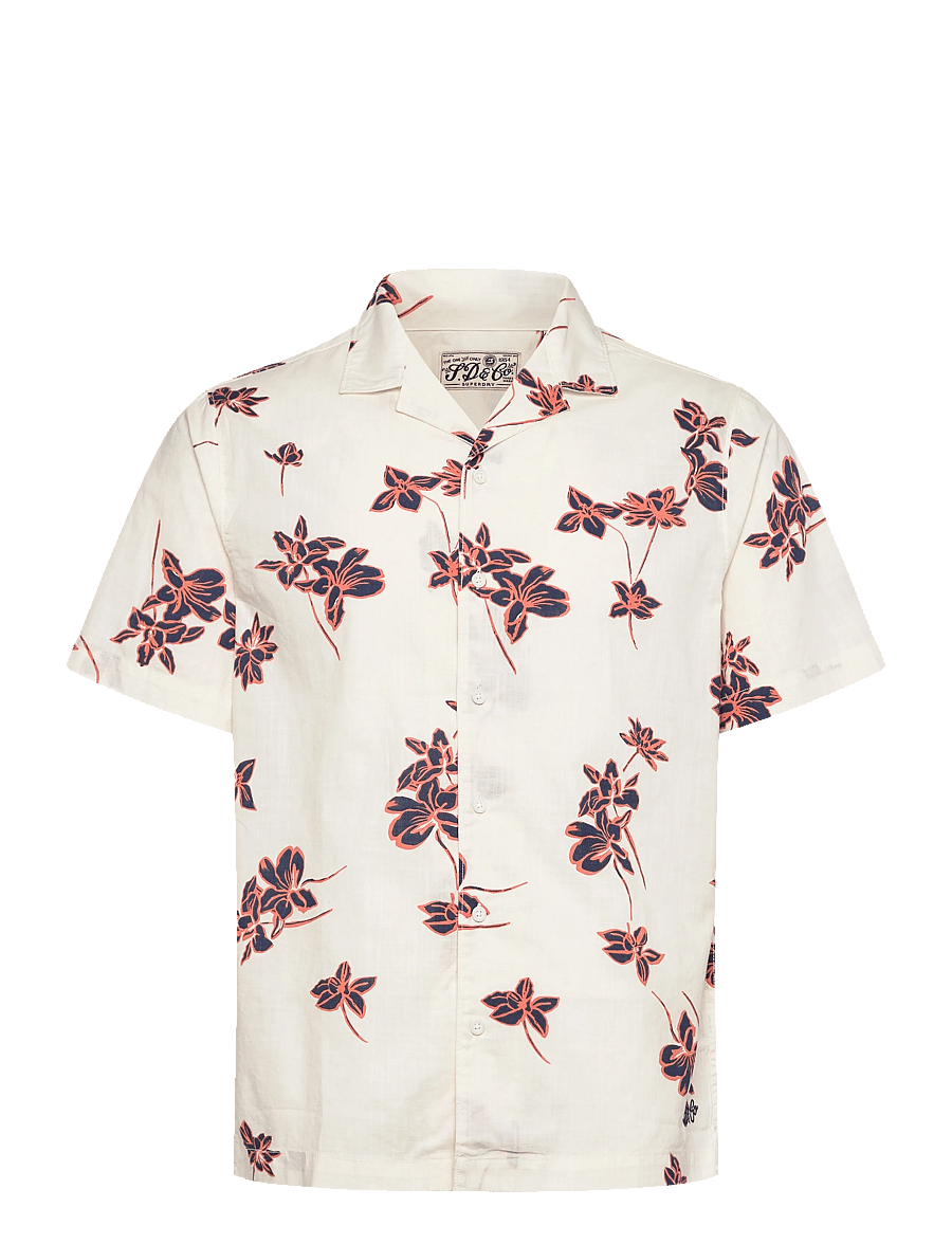 Superdry - CABANA POOLSIDE S/S SHIRT - short-sleeved shirts - lotus flower off white - 1