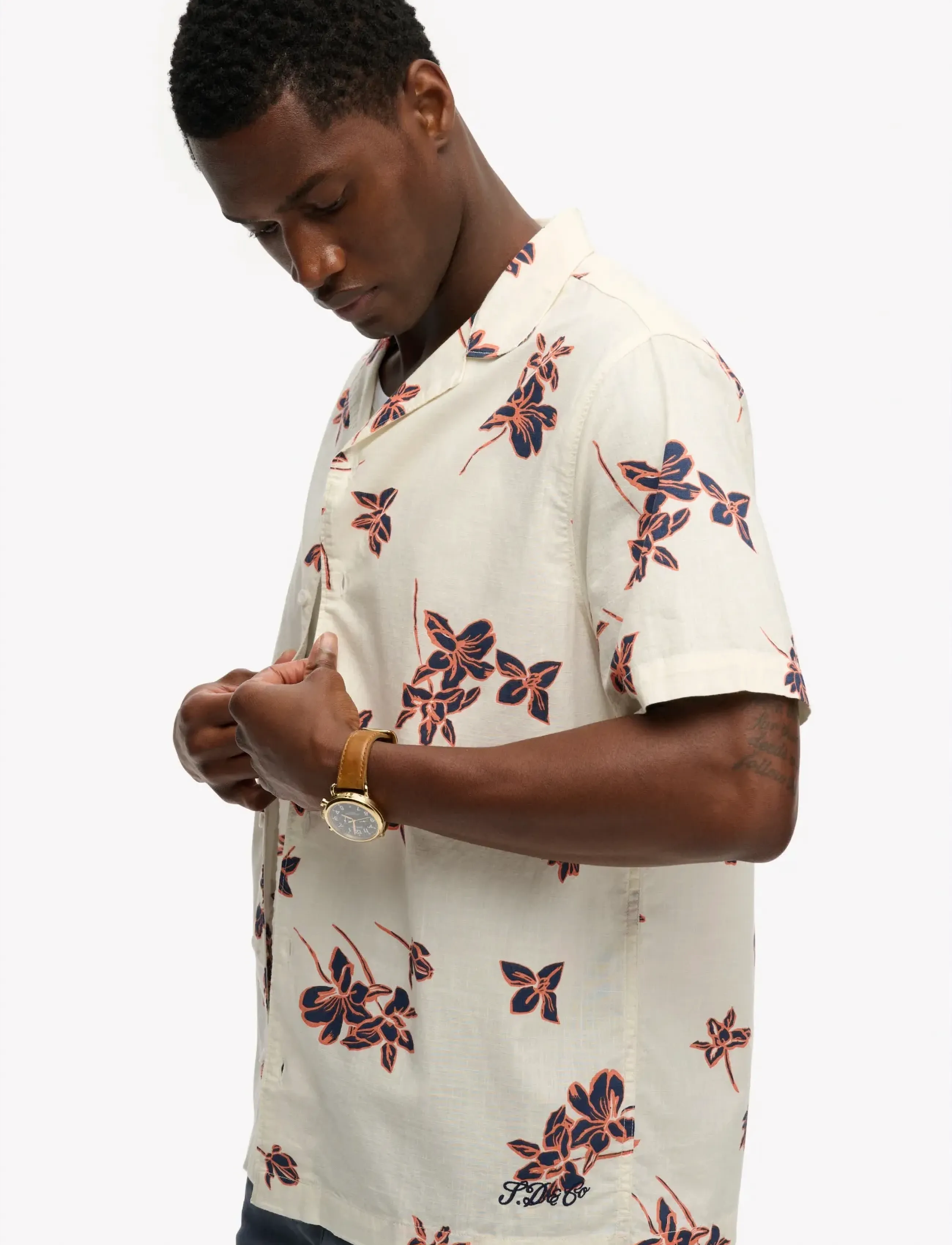 Superdry - CABANA POOLSIDE S/S SHIRT - lühikeste varrukatega särgid - lotus flower off white - 4