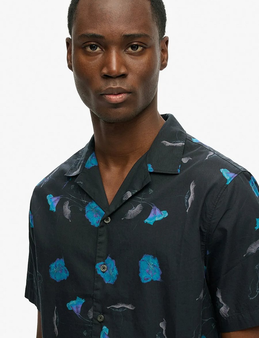 Superdry - CABANA PRINT S/S SHIRT - short-sleeved shirts - sapphire nasturtium - 2