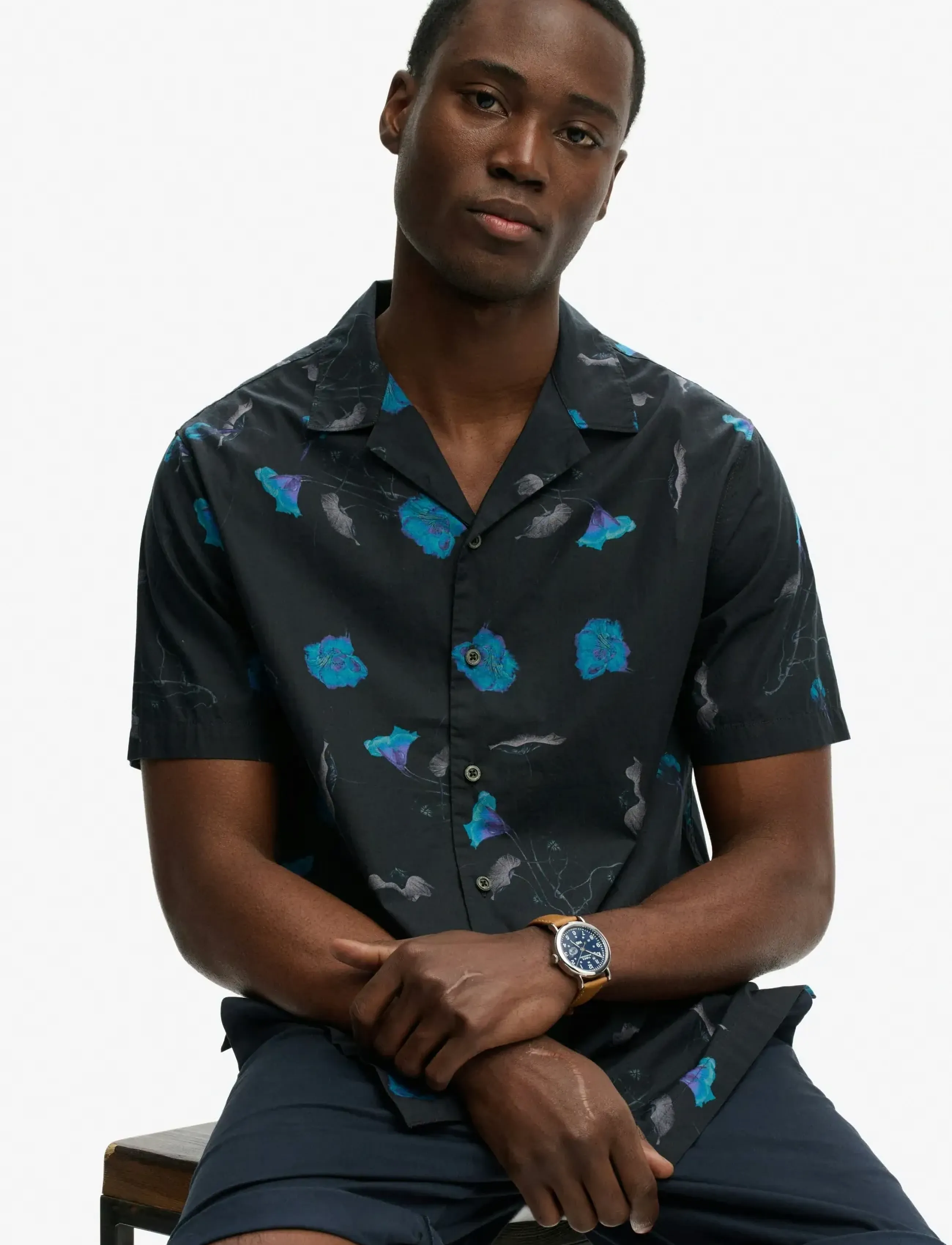 Superdry - CABANA PRINT S/S SHIRT - short-sleeved shirts - sapphire nasturtium - 3
