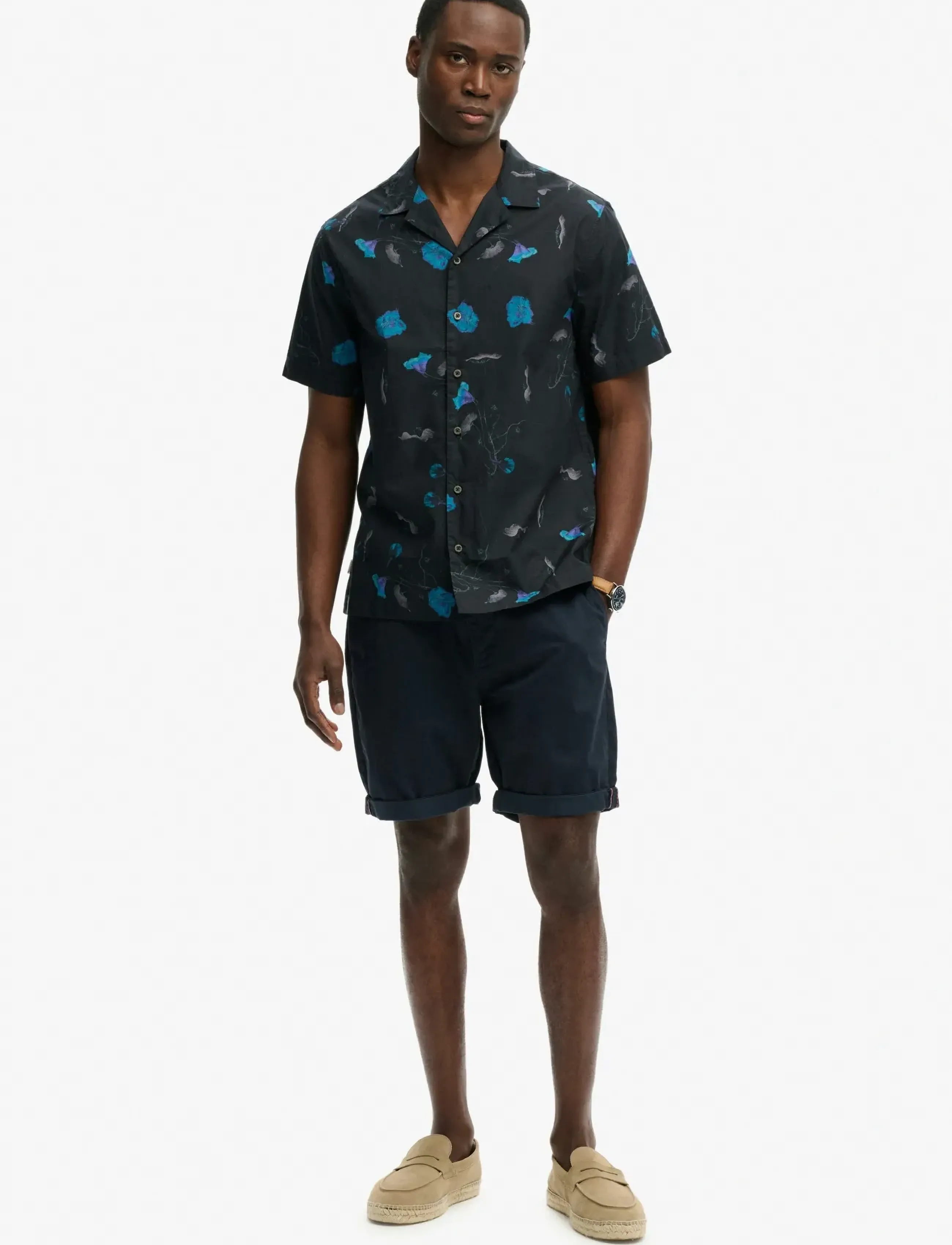 Superdry - CABANA PRINT S/S SHIRT - short-sleeved shirts - sapphire nasturtium - 4