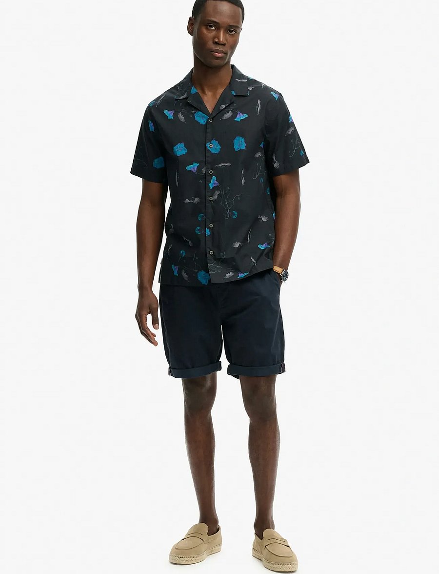 Superdry - CABANA PRINT S/S SHIRT - short-sleeved shirts - sapphire nasturtium - 4