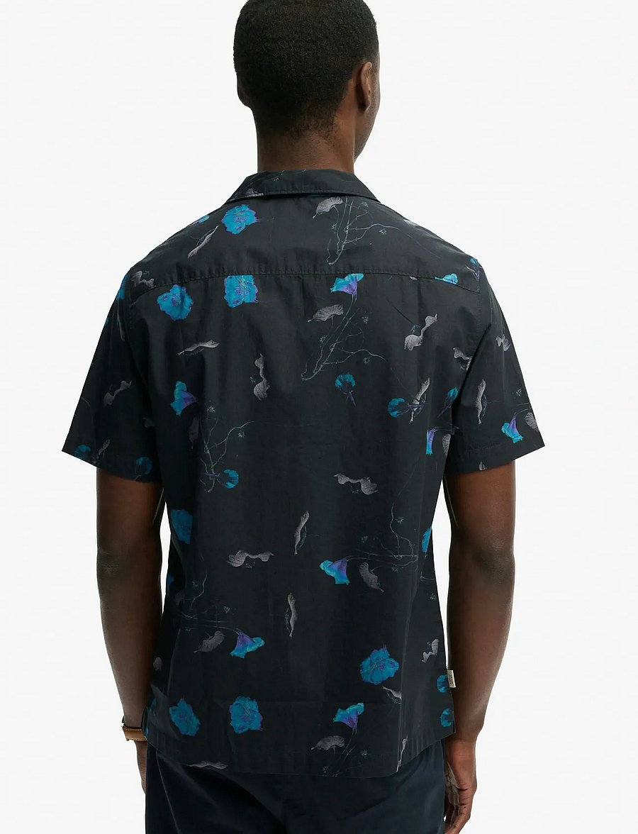 Superdry - CABANA PRINT S/S SHIRT - short-sleeved shirts - sapphire nasturtium - 5