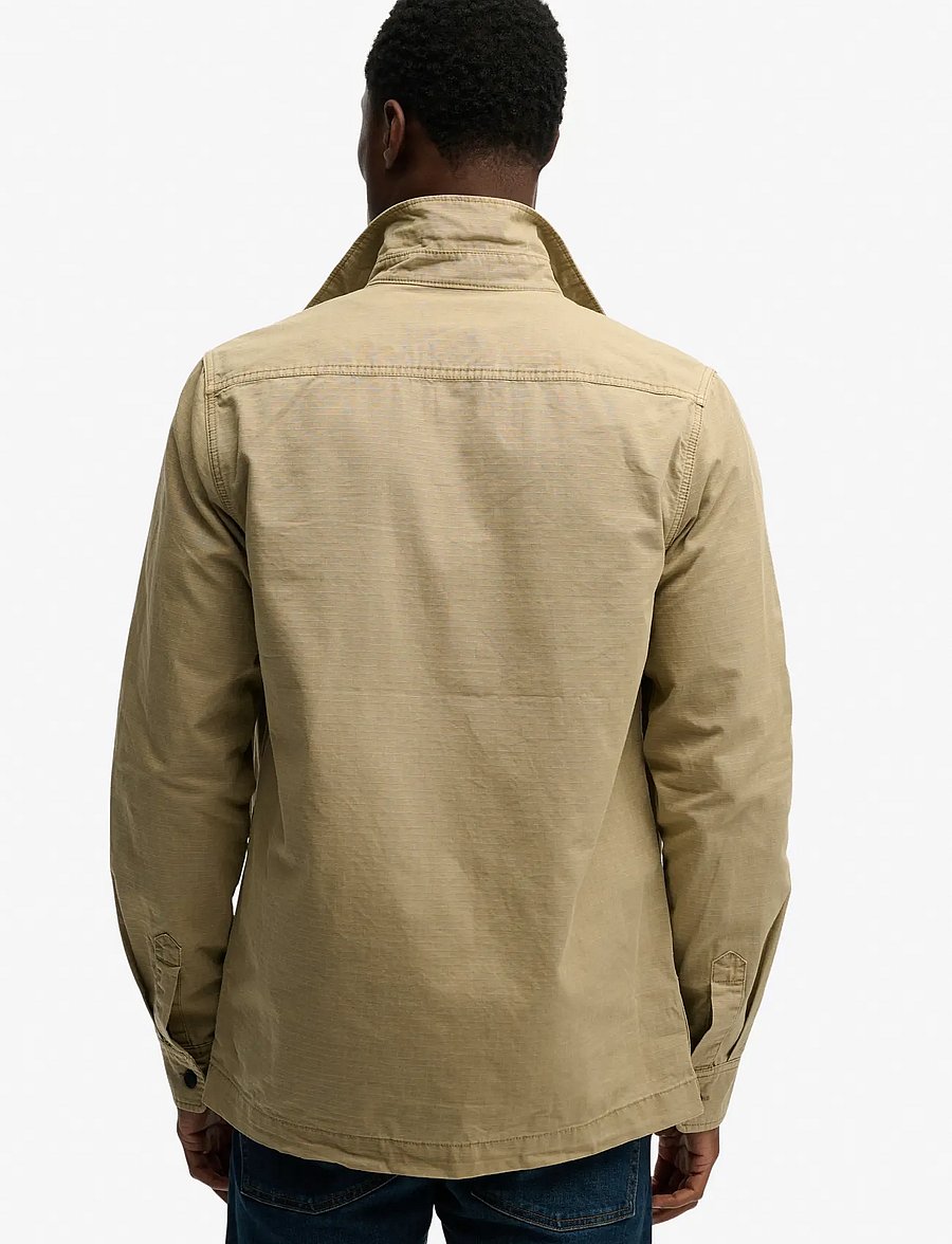 Superdry - MILITARY L/S SHIRT - casual skjortor - canyon sand brown - 3