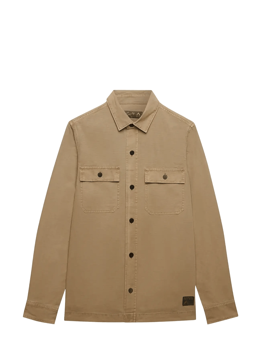 Superdry - MILITARY L/S SHIRT - casual skjortor - canyon sand brown - 2