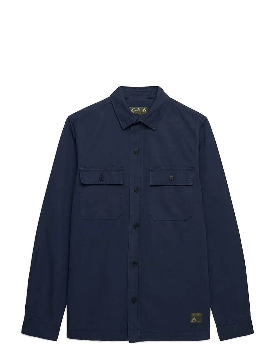 Superdry - MILITARY L/S SHIRT - casual skjortor - french navy - 1