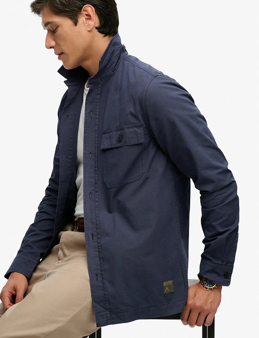 Superdry - MILITARY L/S SHIRT - casual skjortor - french navy - 5
