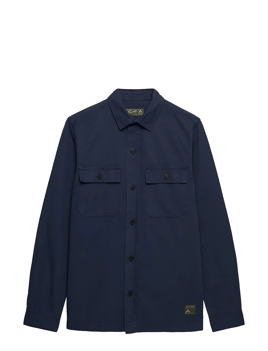 Superdry - MILITARY L/S SHIRT - casual skjortor - french navy - 2