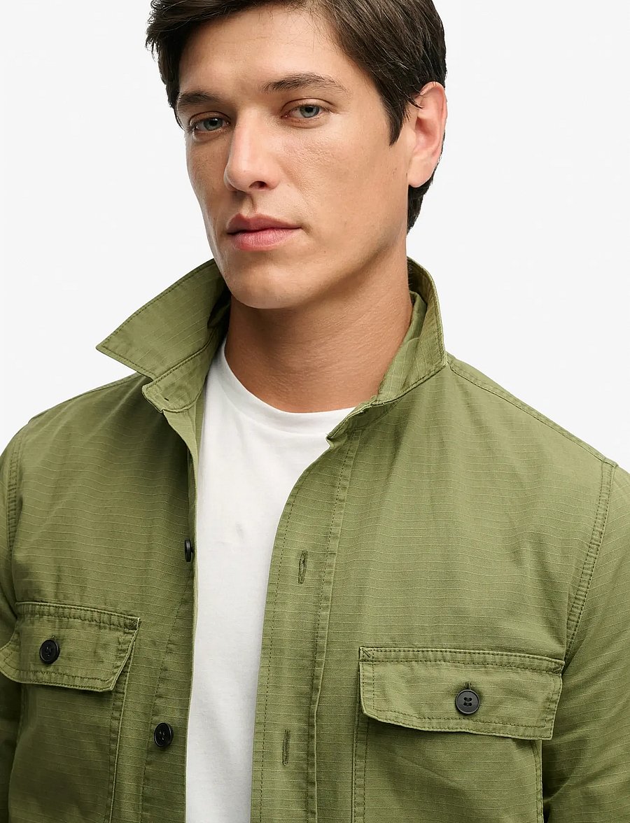 Superdry - MILITARY L/S SHIRT - Überhemden - olive khaki - 4