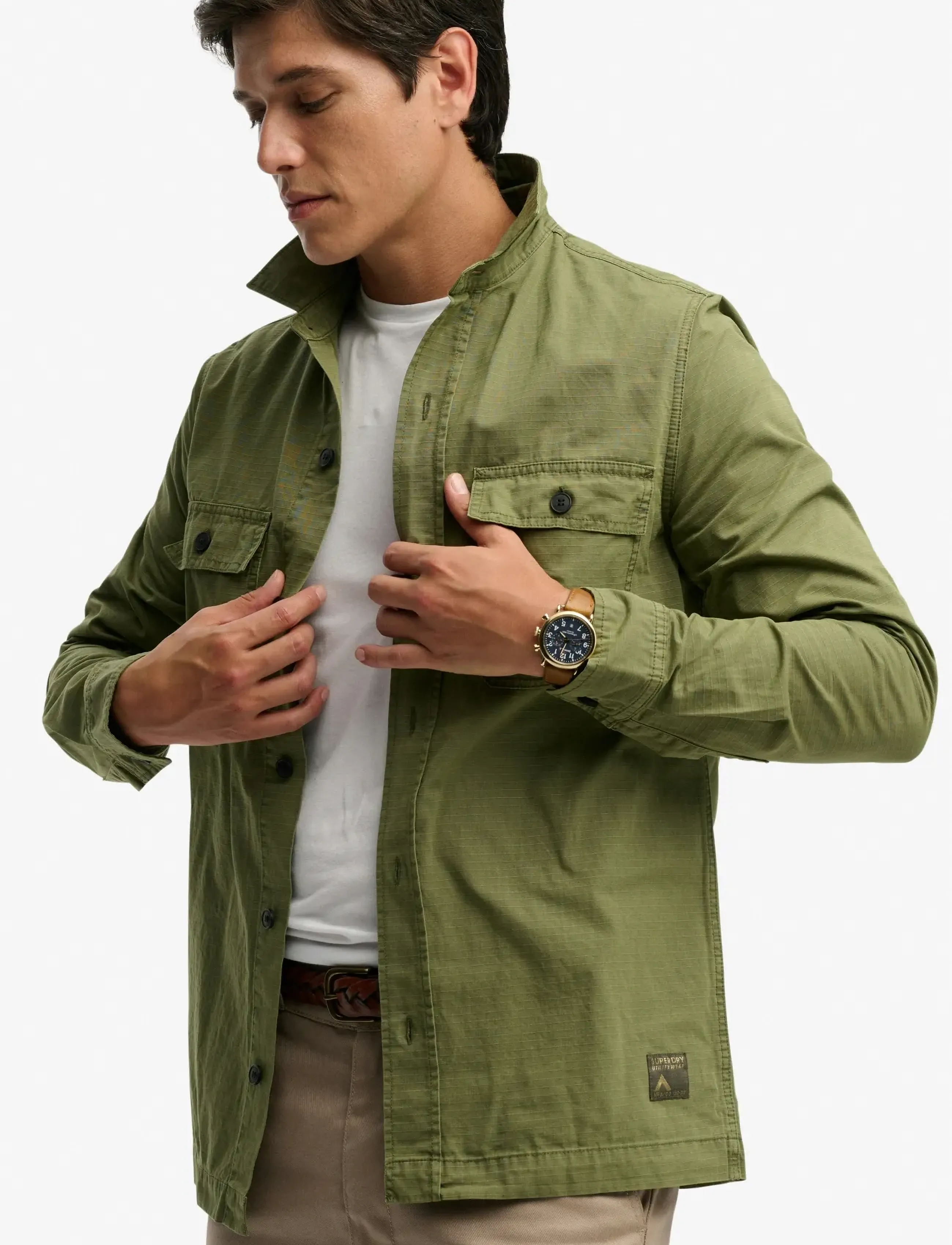 Superdry - MILITARY L/S SHIRT - Überhemden - olive khaki - 5