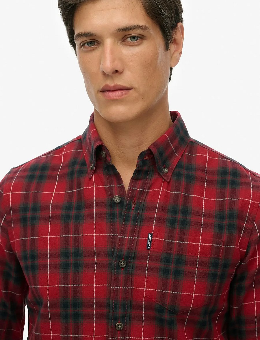 Superdry - VINTAGE CHECK SHIRT - rutiga skjortor - hoxton check red - 3