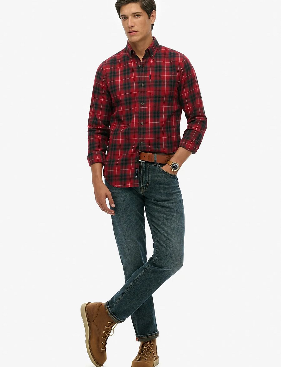 Superdry - VINTAGE CHECK SHIRT - rutiga skjortor - hoxton check red - 5