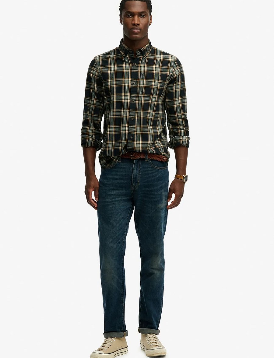 Superdry - VINTAGE CHECK SHIRT - rutiga skjortor - pasadena check black - 5