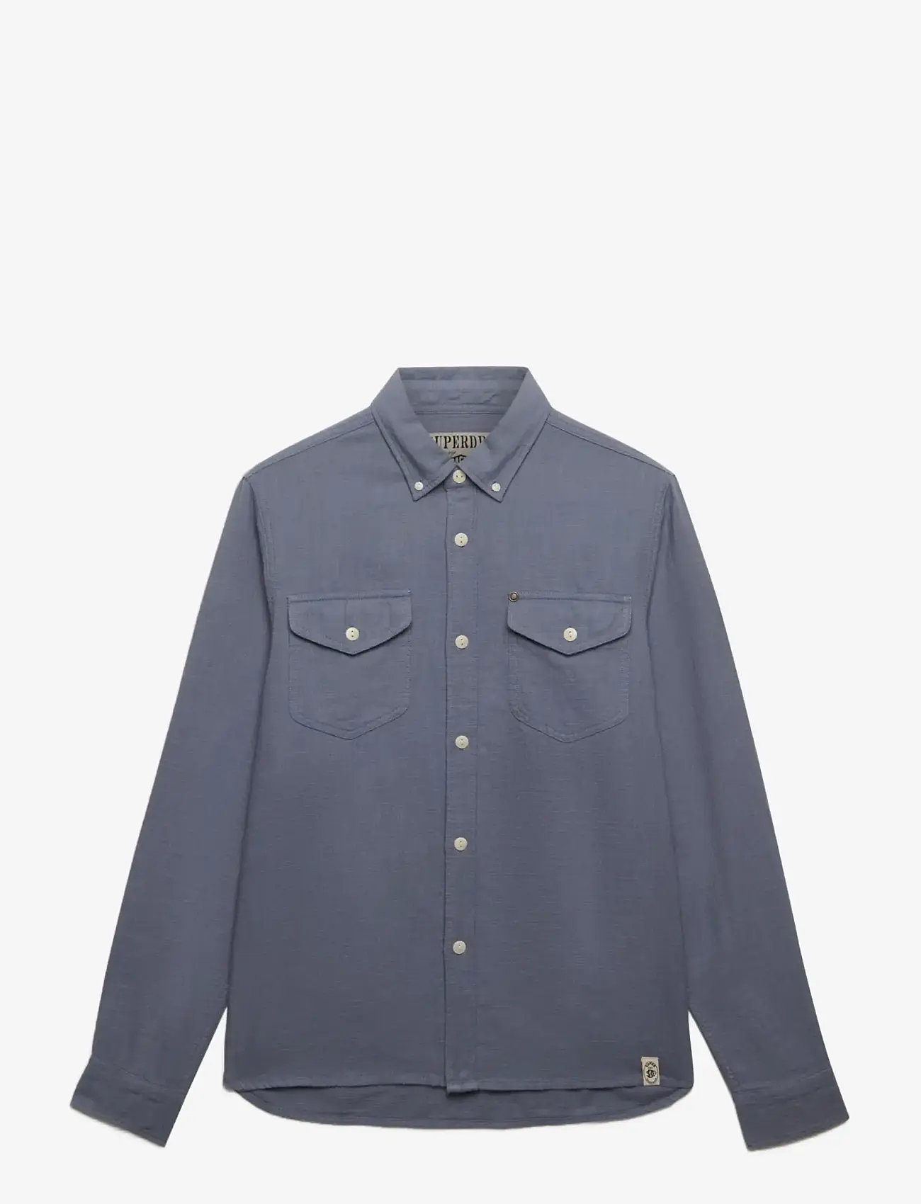 Superdry - MERCHANT LITE L/S SHIRT - casual skjorter - flint blue - 1