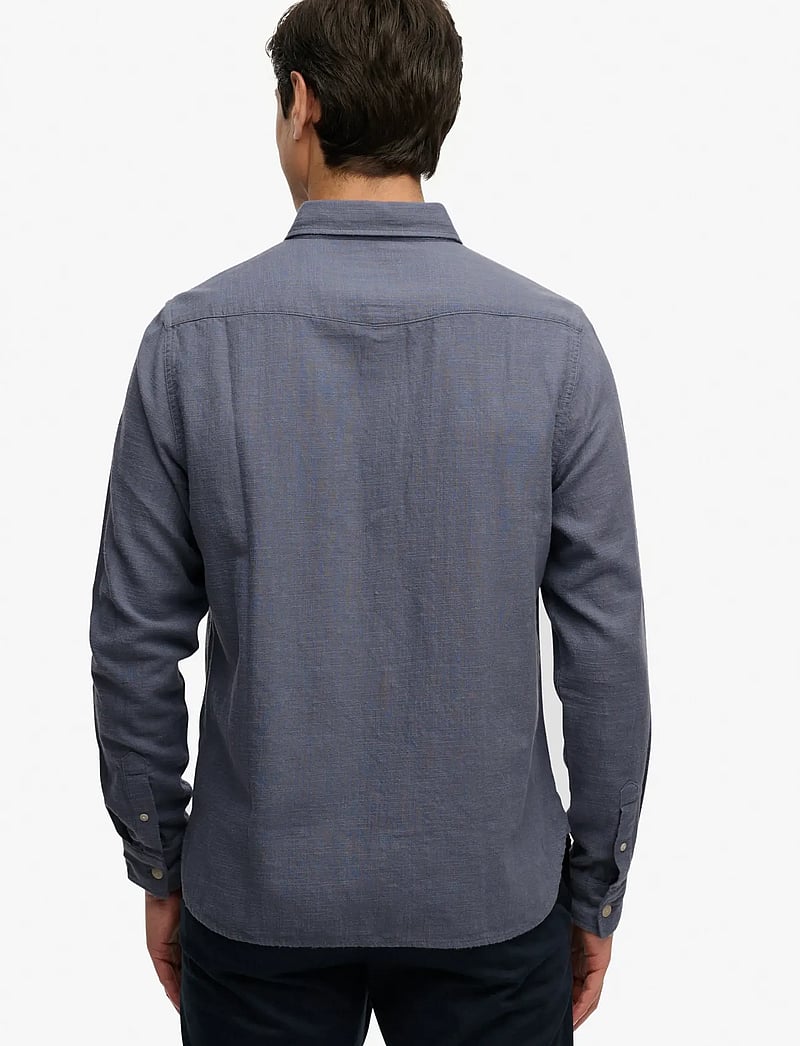 Superdry - MERCHANT LITE L/S SHIRT - casual skjorter - flint blue - 2
