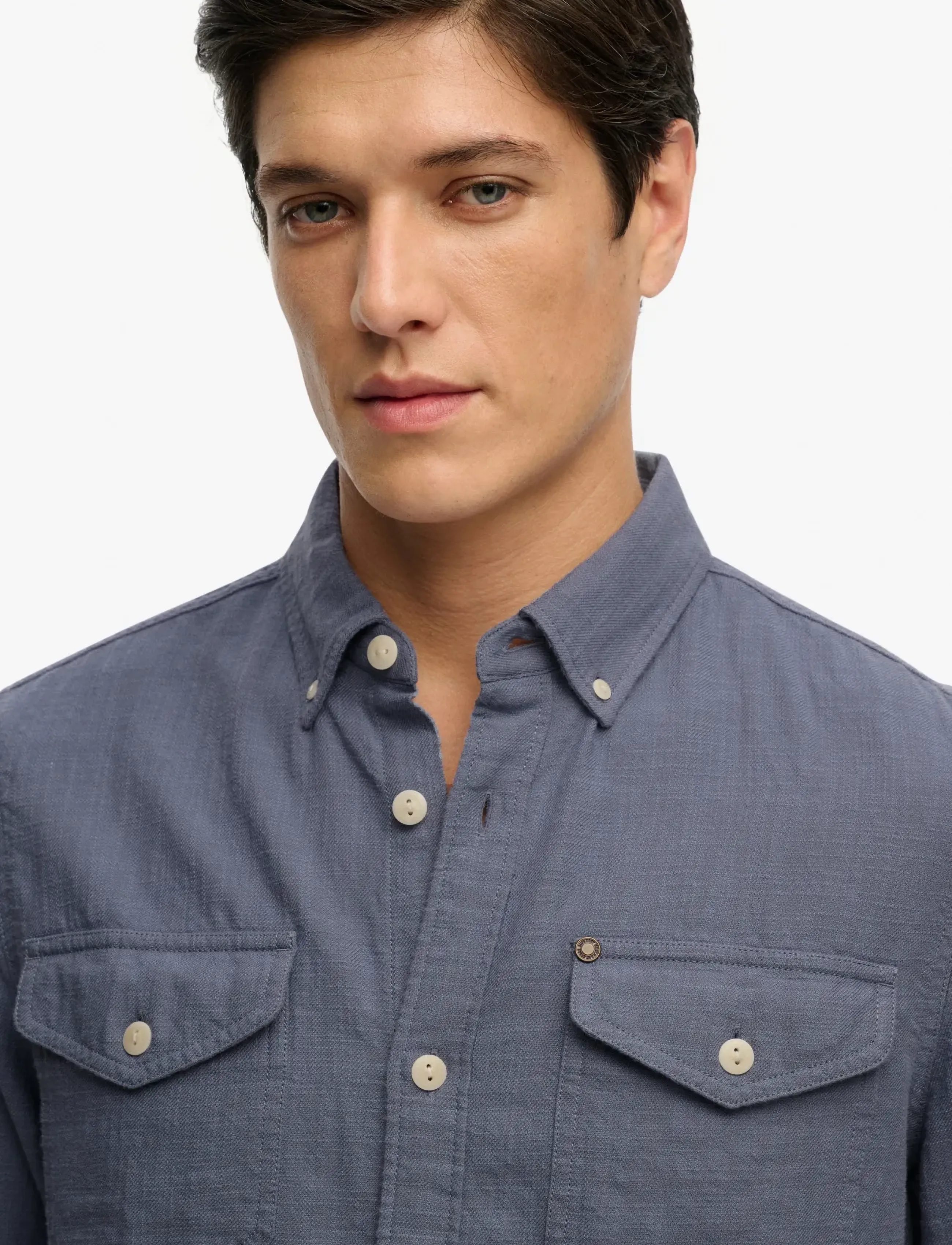 Superdry - MERCHANT LITE L/S SHIRT - casual shirts - flint blue - 5