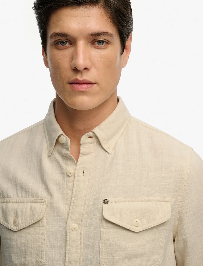 Superdry - MERCHANT LITE L/S SHIRT - casual hemden - riff white - 2