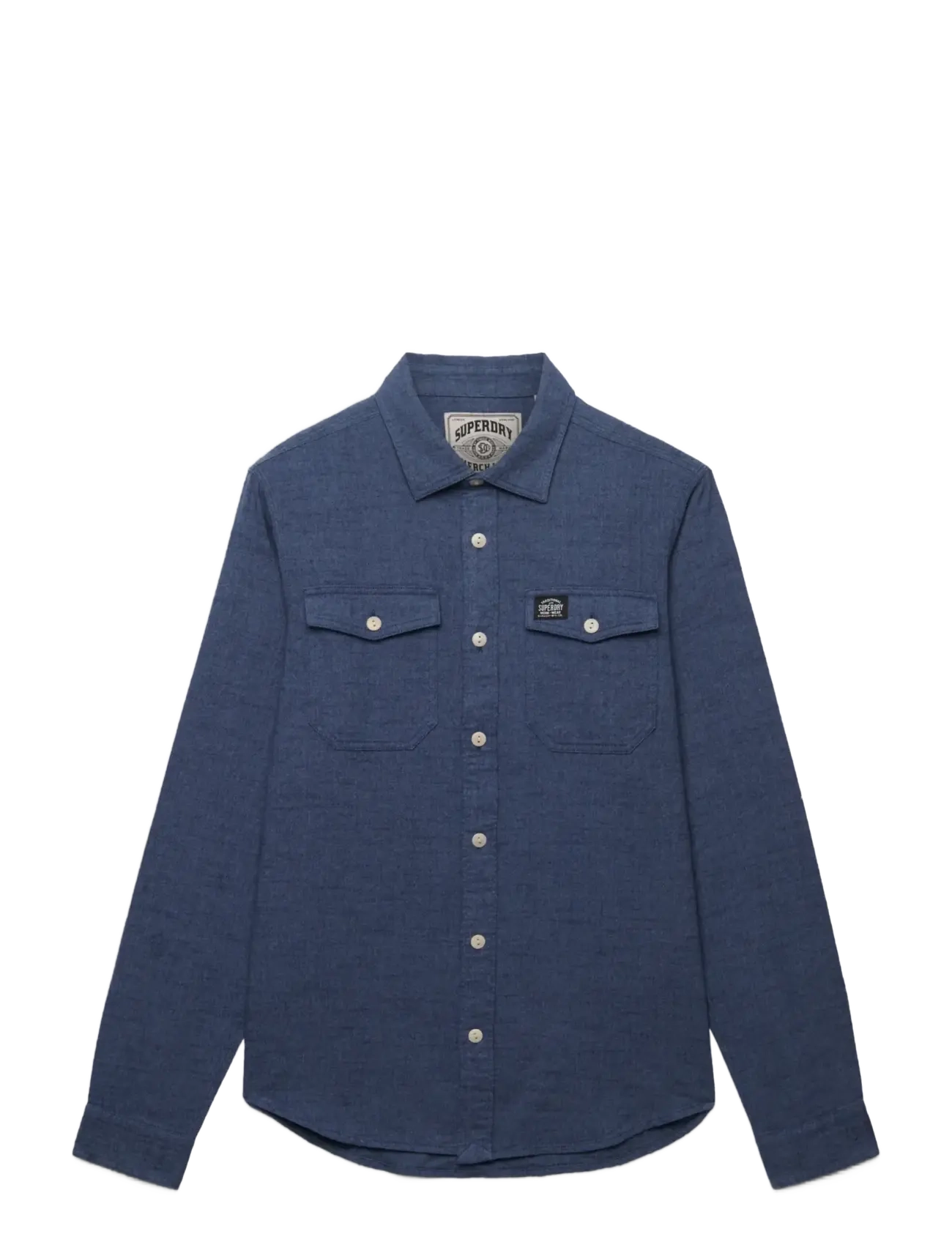 Superdry - HERRINGBONE WORKWEAR SHIRT - flint blue slub - 1