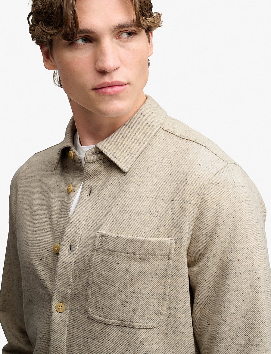 Superdry - TWILL TWEED JERSEY SHIRT - freizeithemden - ecru tweed - 3