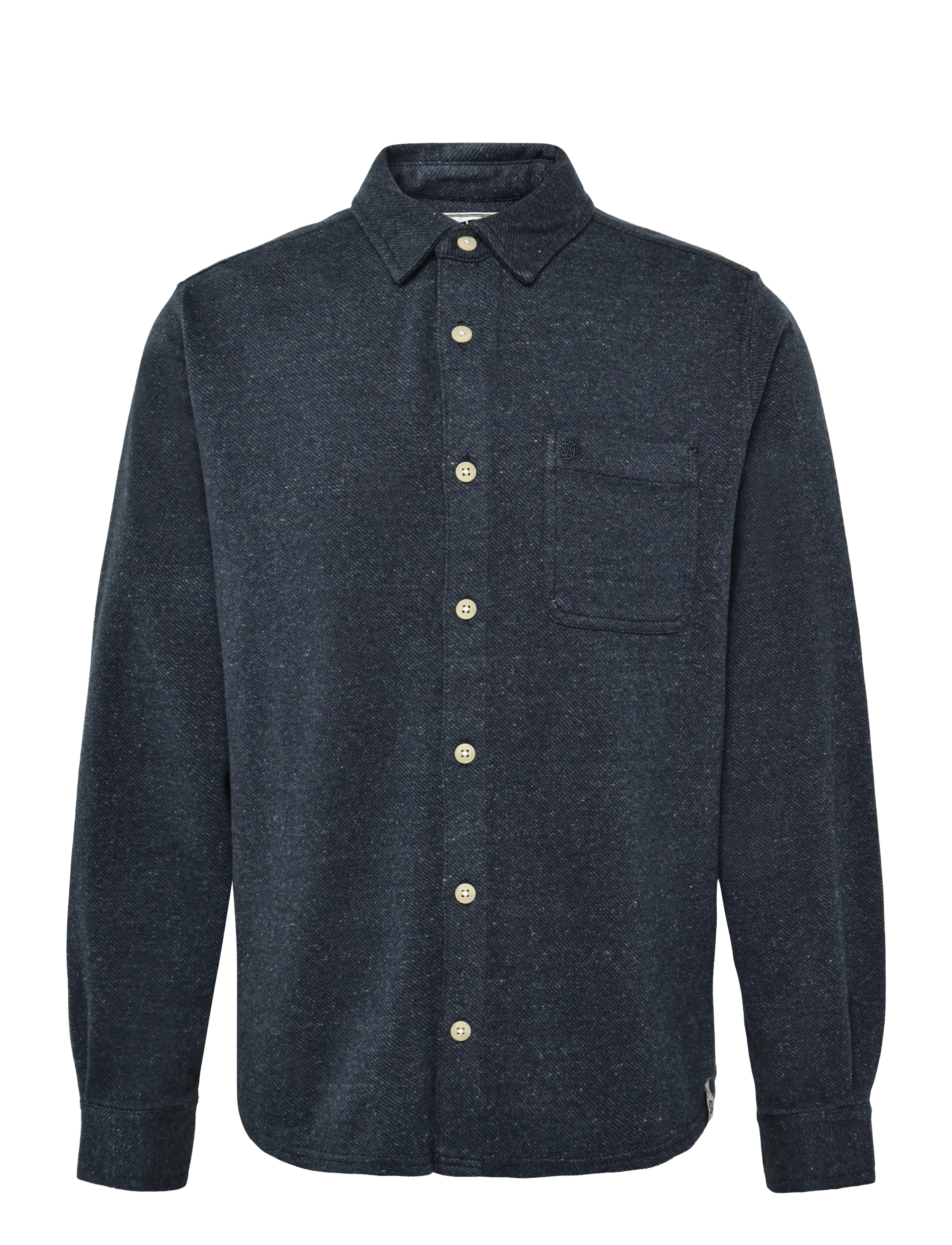 Superdry - TWILL TWEED JERSEY SHIRT - freizeithemden - navy tweed - 1