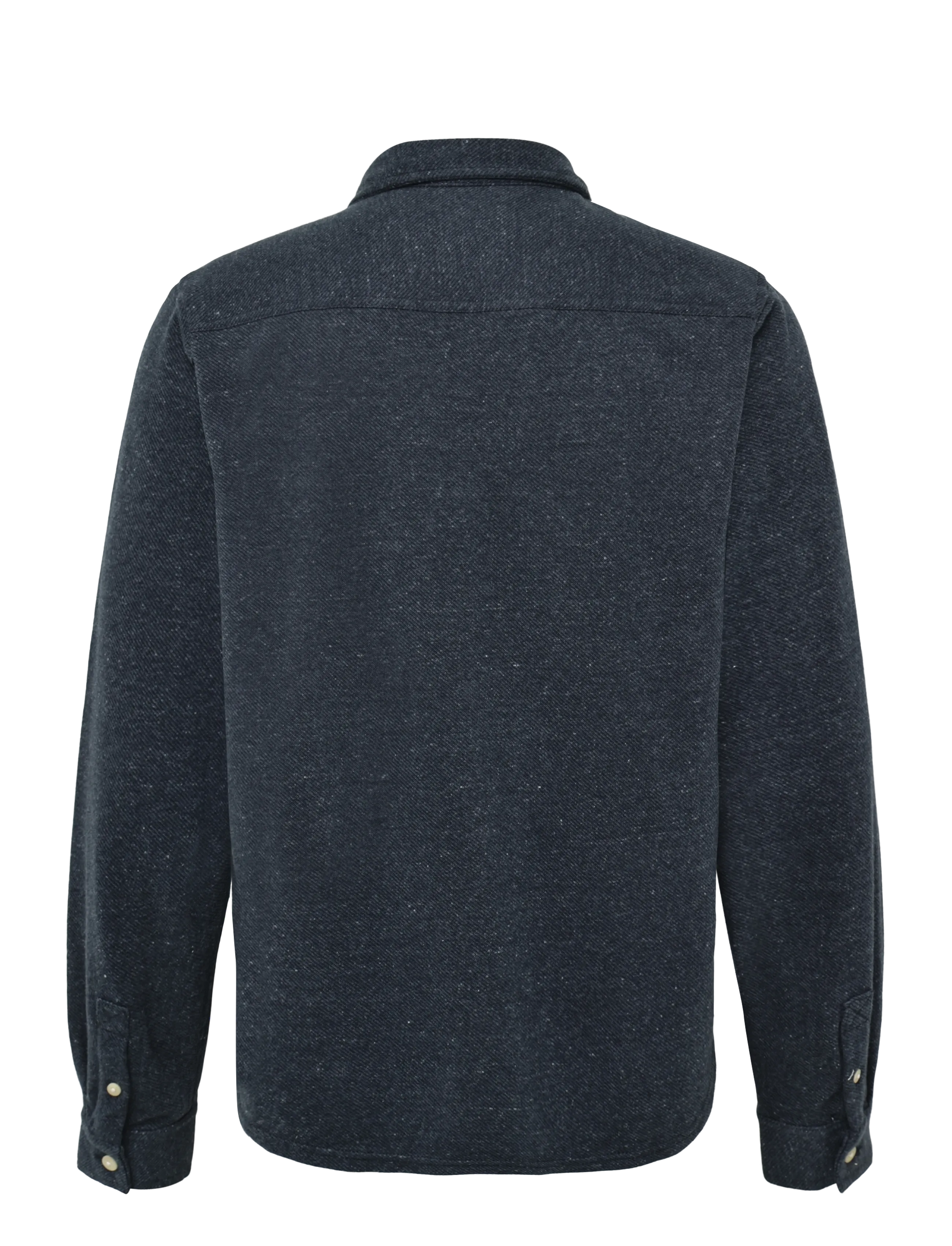 Superdry - TWILL TWEED JERSEY SHIRT - freizeithemden - navy tweed - 2