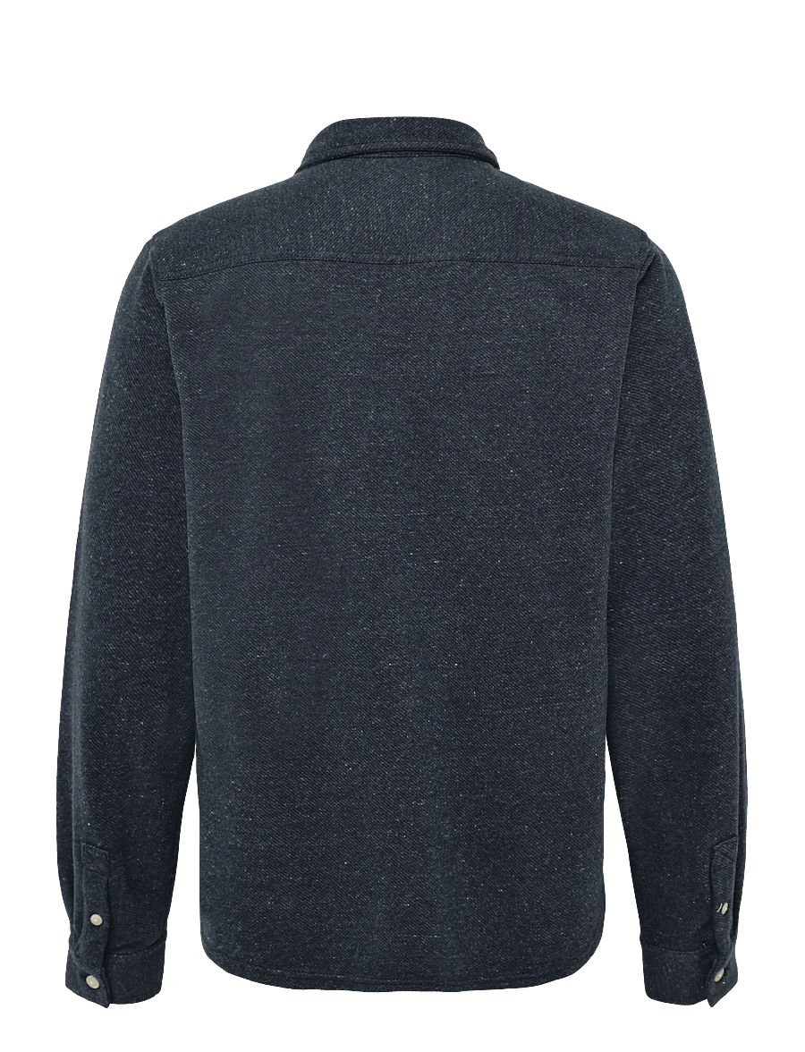 Superdry - TWILL TWEED JERSEY SHIRT - freizeithemden - navy tweed - 2