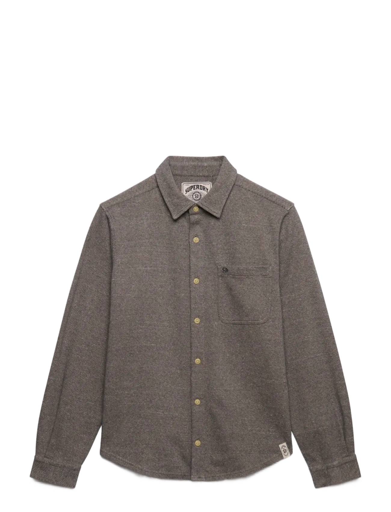 Superdry - TWILL TWEED JERSEY SHIRT - casual shirts - taupe tweed - 1