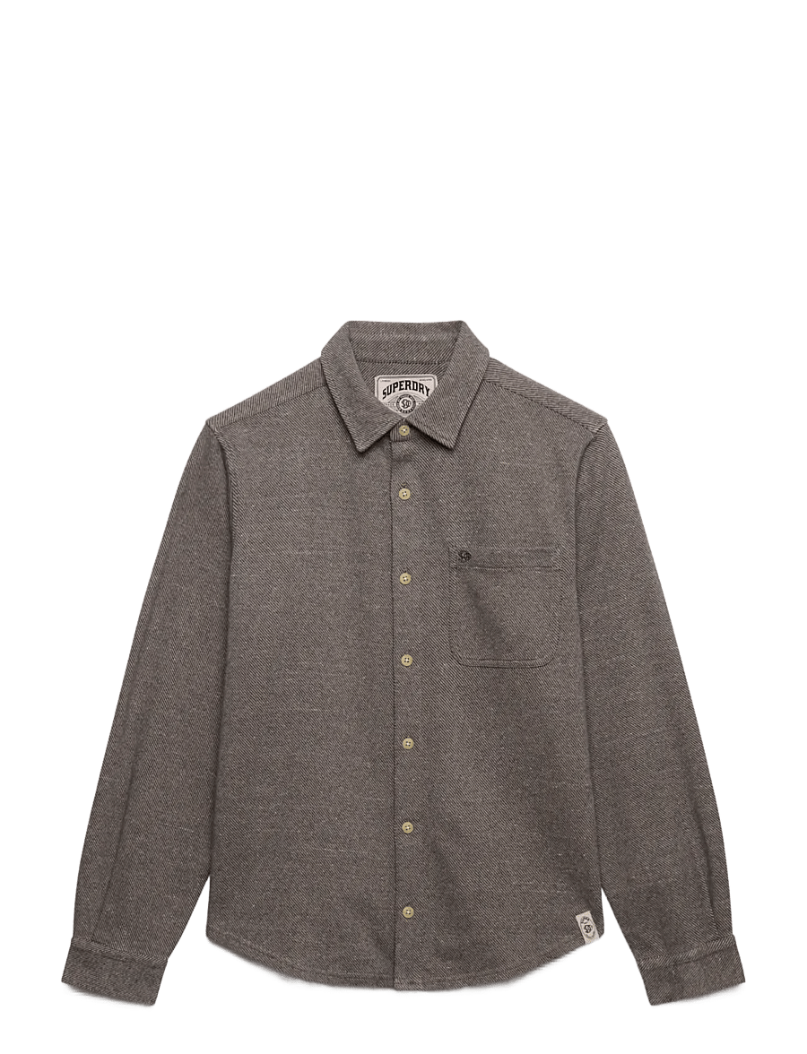 Superdry - TWILL TWEED JERSEY SHIRT - casual shirts - taupe tweed - 1