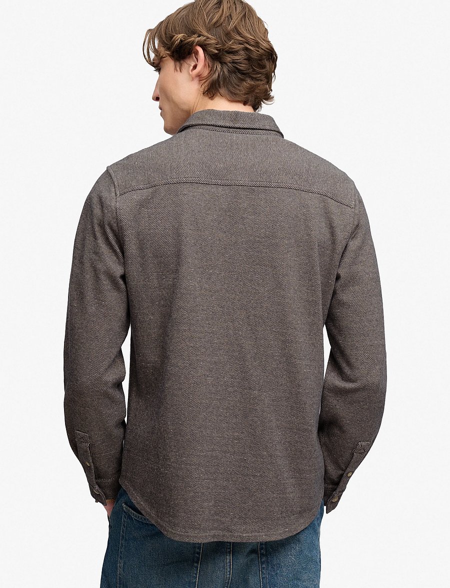 Superdry - TWILL TWEED JERSEY SHIRT - casual shirts - taupe tweed - 2