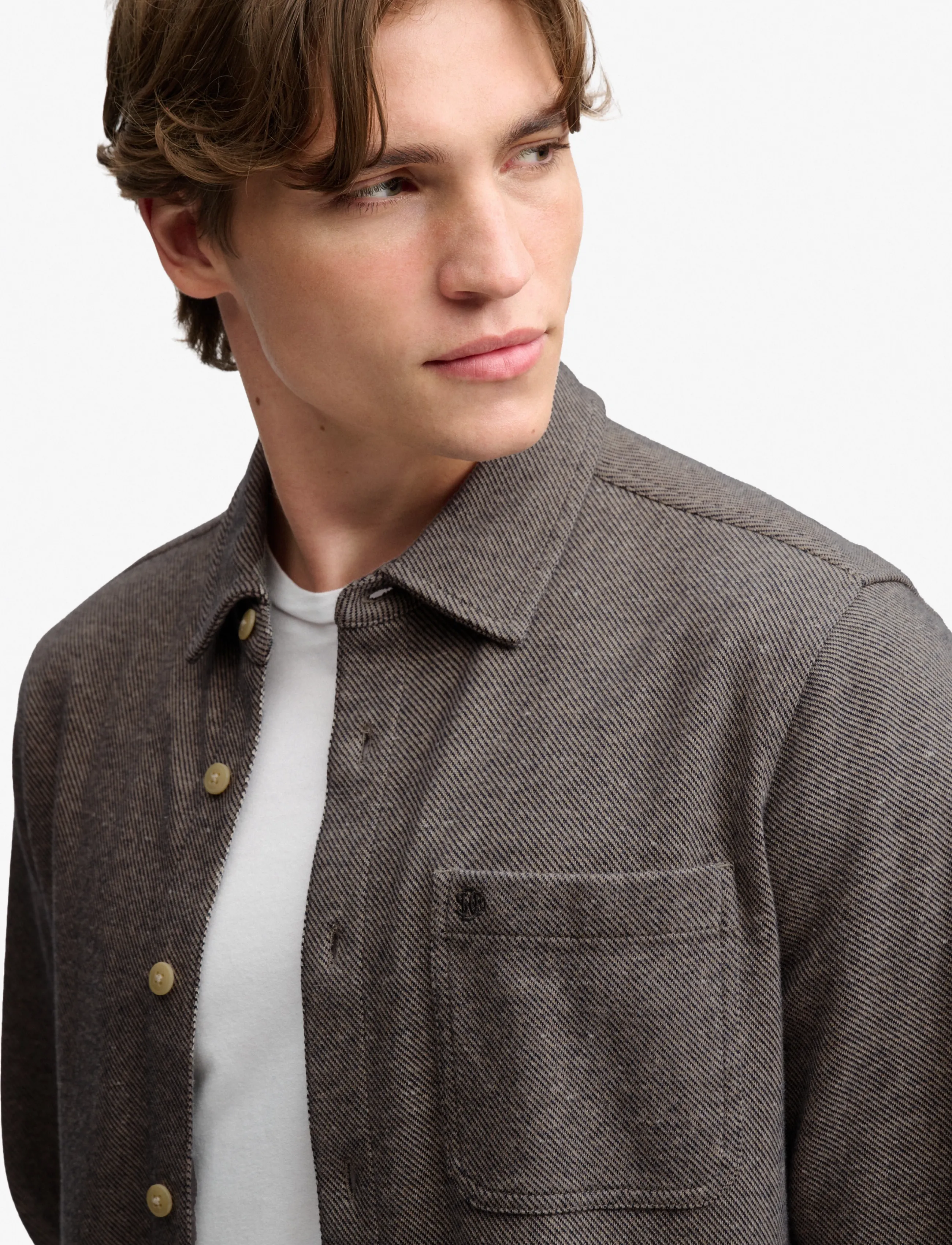 Superdry - TWILL TWEED JERSEY SHIRT - casual shirts - taupe tweed - 3