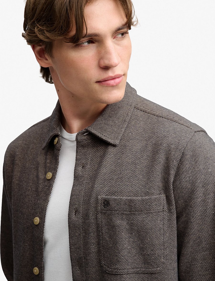 Superdry - TWILL TWEED JERSEY SHIRT - casual shirts - taupe tweed - 3