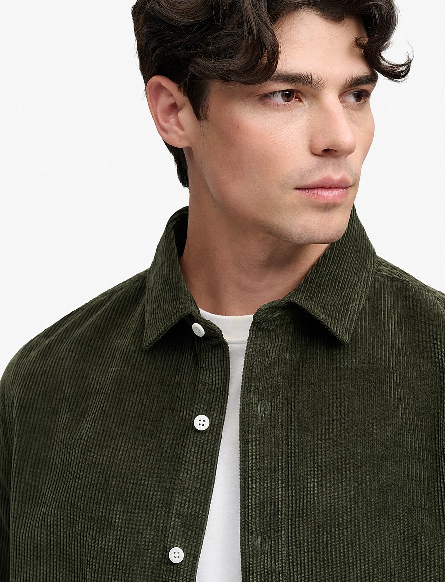 Superdry - CORD OVERSHIRT - corduroy shirts - surplus goods olive green - 3
