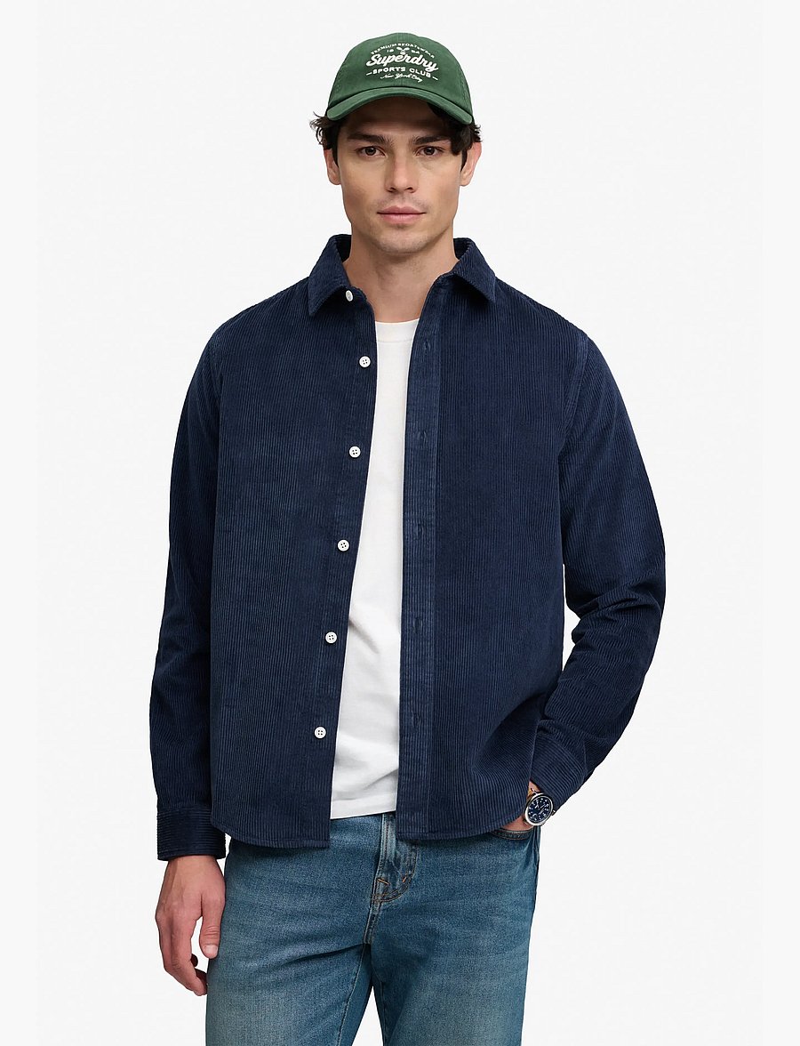 Superdry - CORD OVERSHIRT - velvetsärgid - nautical navy - 0