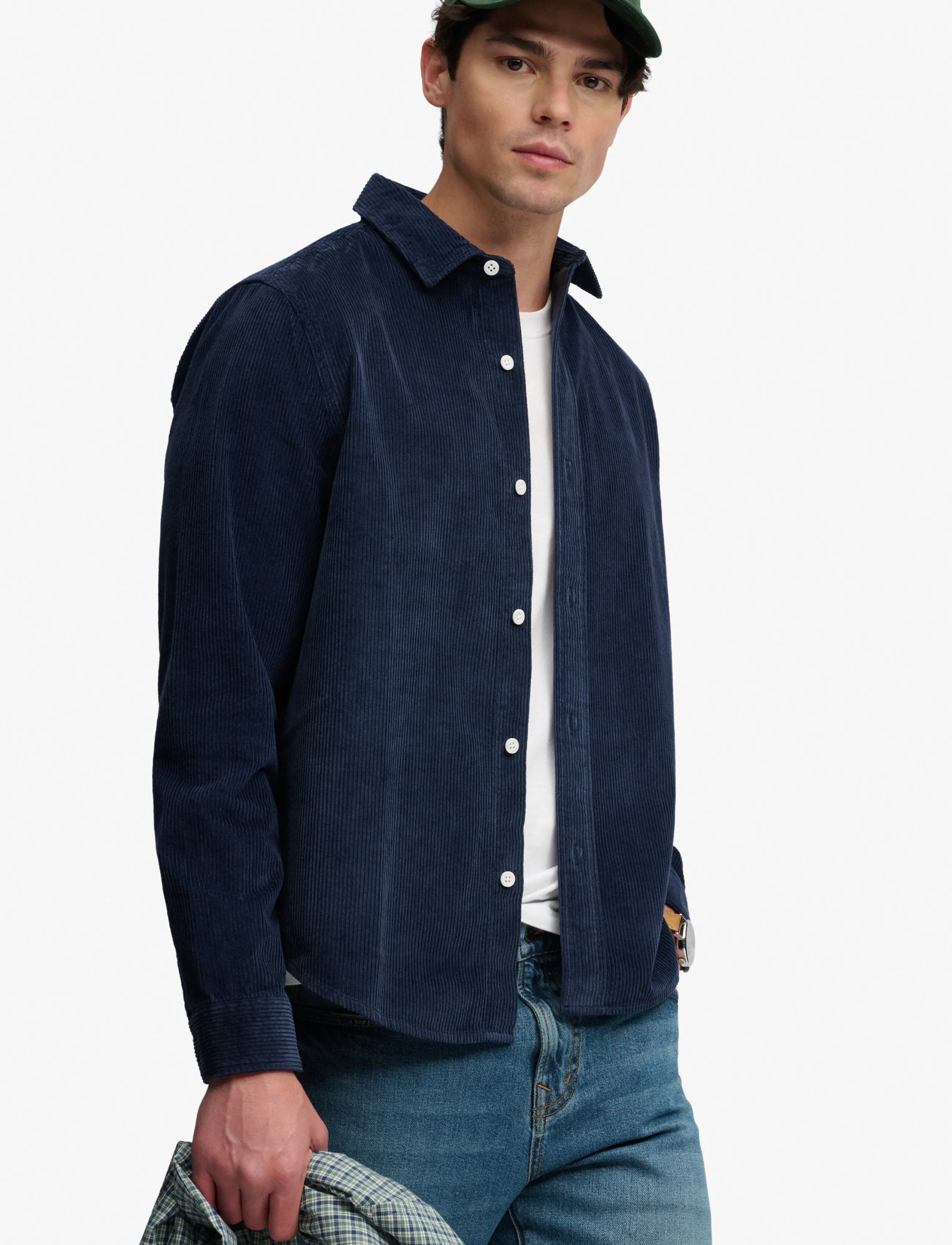 Superdry - CORD OVERSHIRT - velvetsärgid - nautical navy - 4