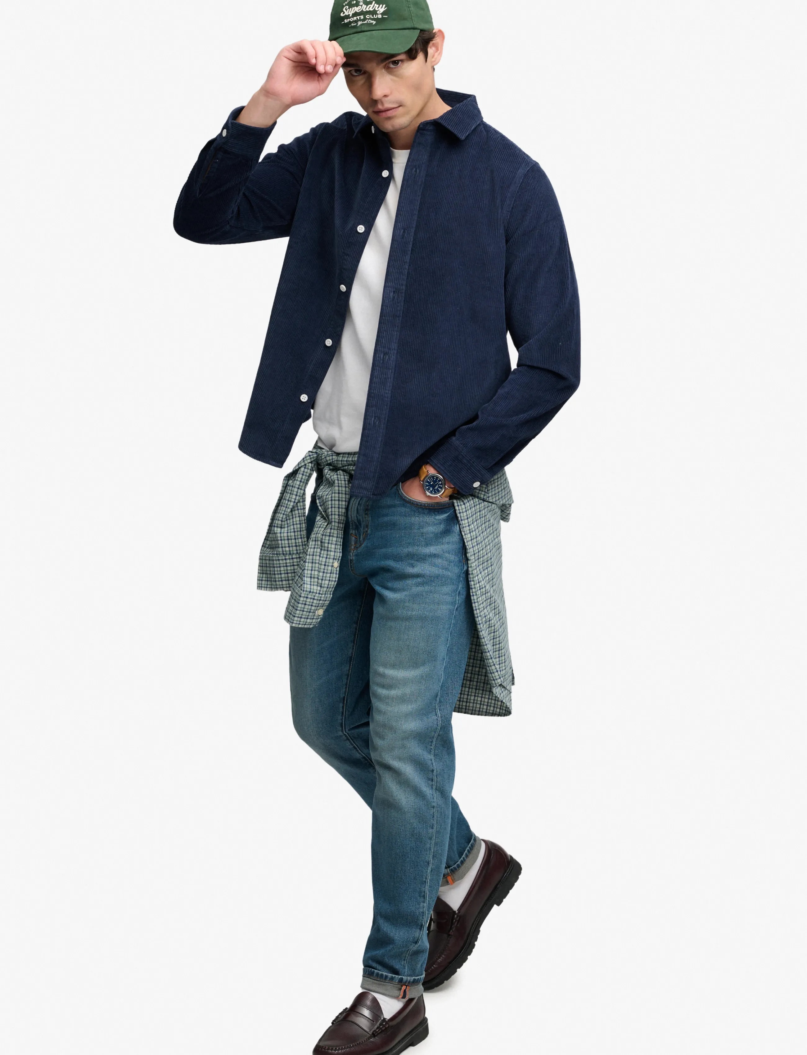 Superdry - CORD OVERSHIRT - velvetsärgid - nautical navy - 5