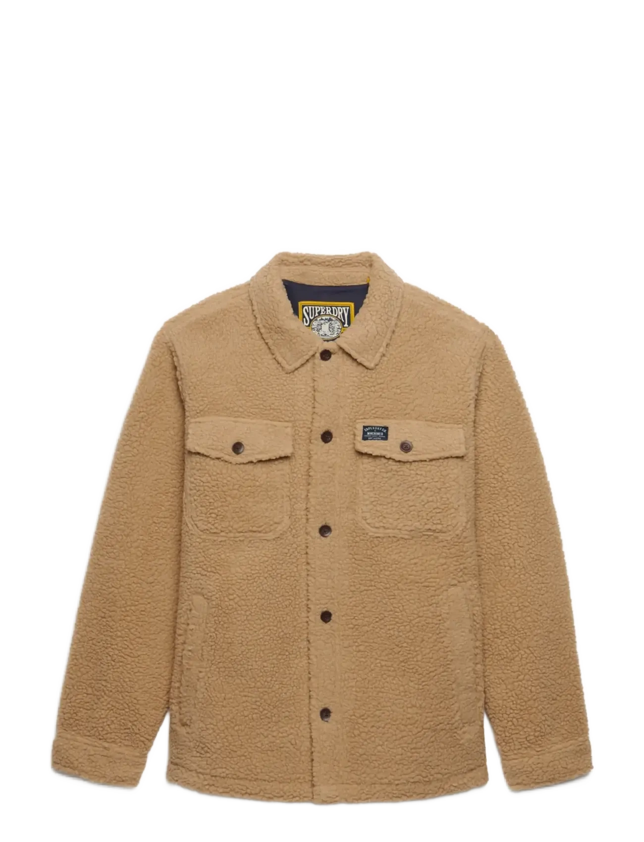 Superdry - RETRO FLEECE OVERSHIRT - höstjackor - classic tan brown - 1