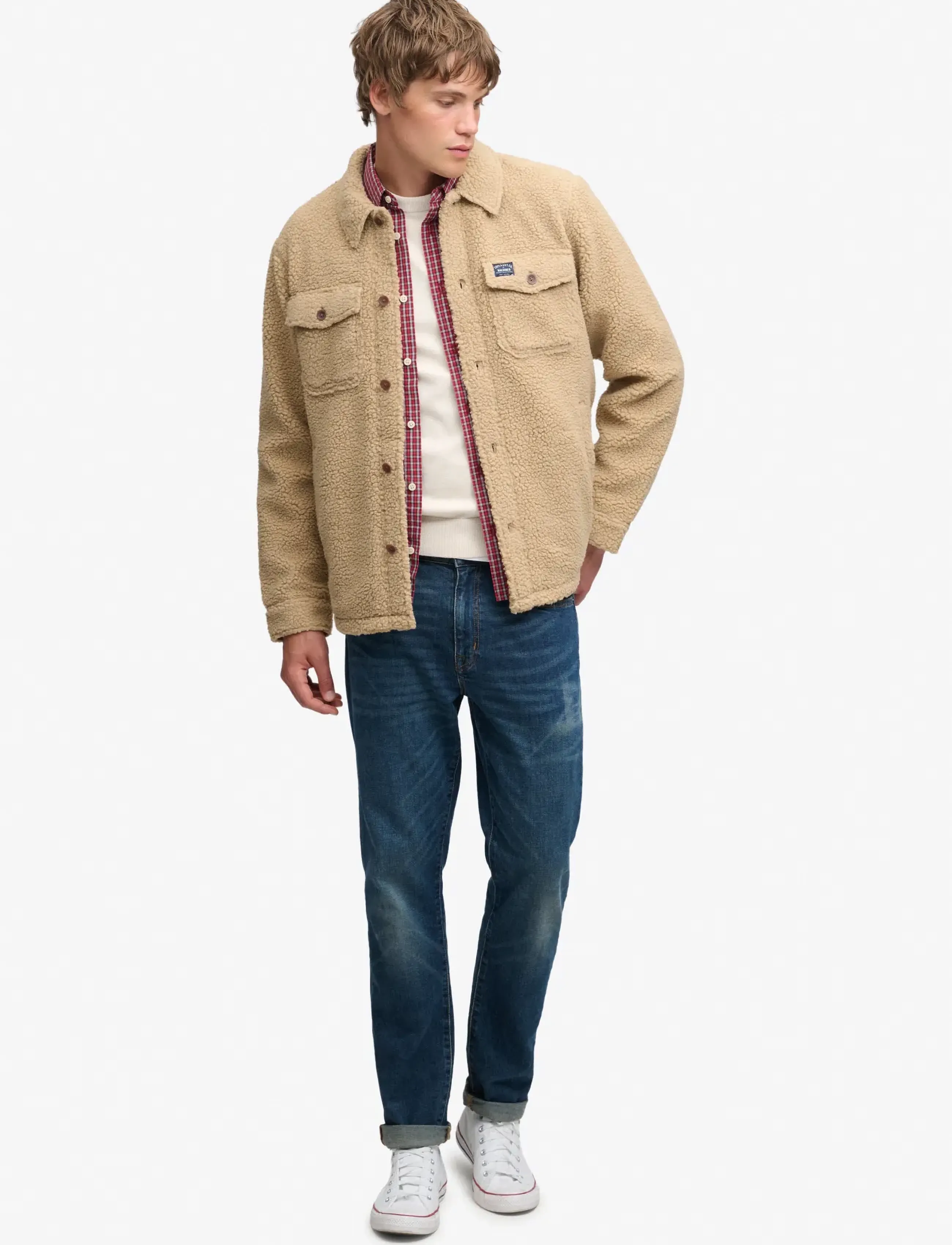 Superdry - RETRO FLEECE OVERSHIRT - höstjackor - classic tan brown - 5
