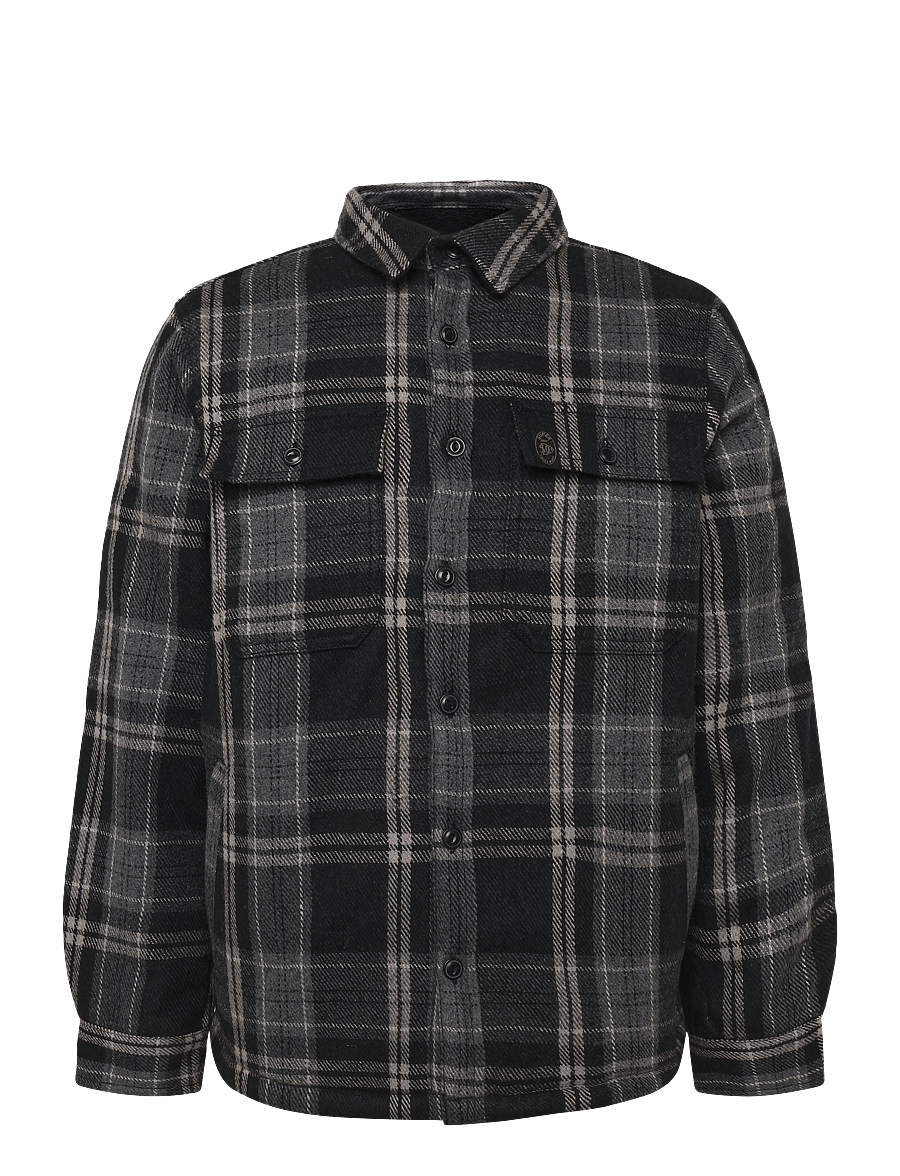 Superdry - BORG LINED MILLER OVERSHIRT - vinterjackor - peyton check black - 1