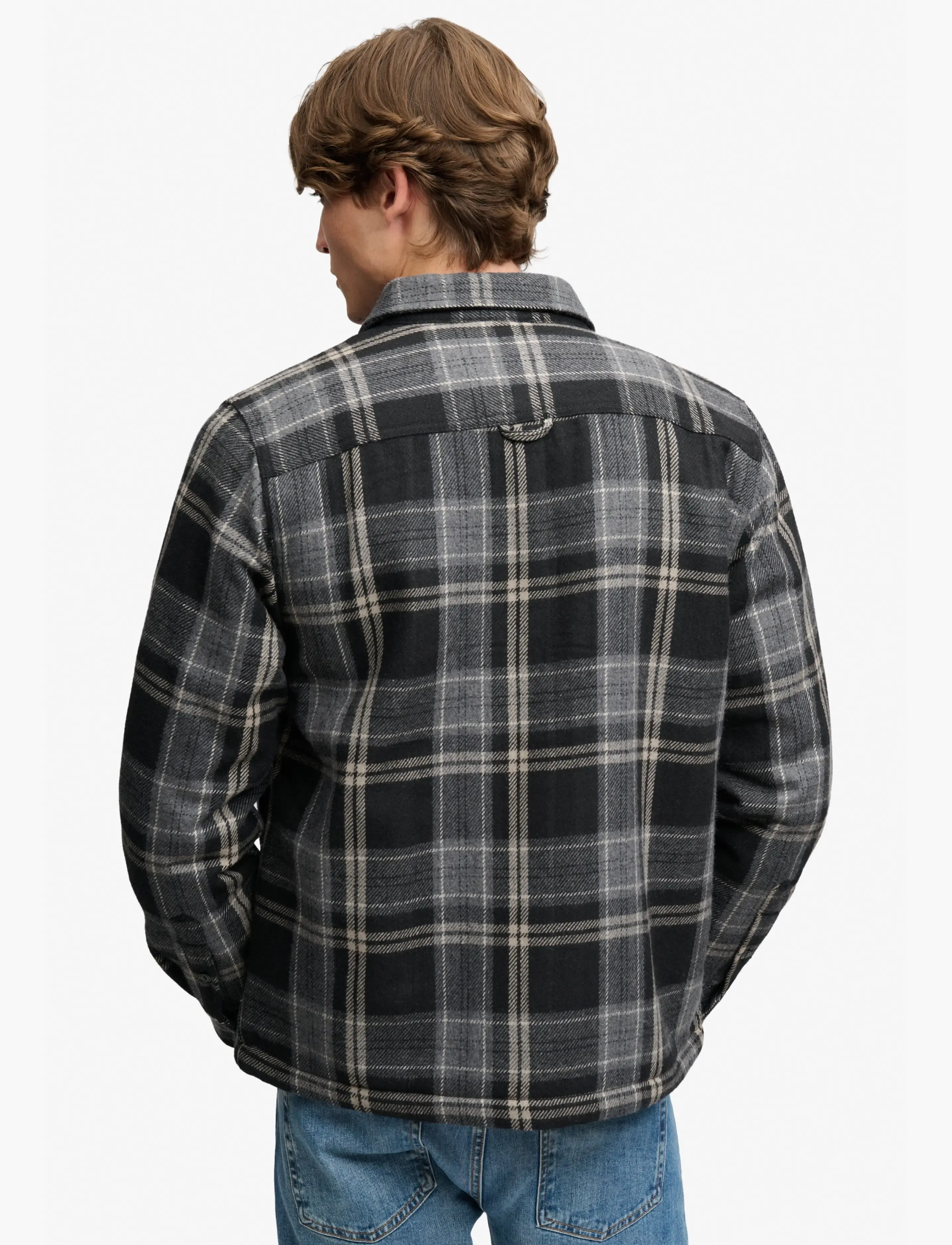 Superdry - BORG LINED MILLER OVERSHIRT - peyton check black - 2