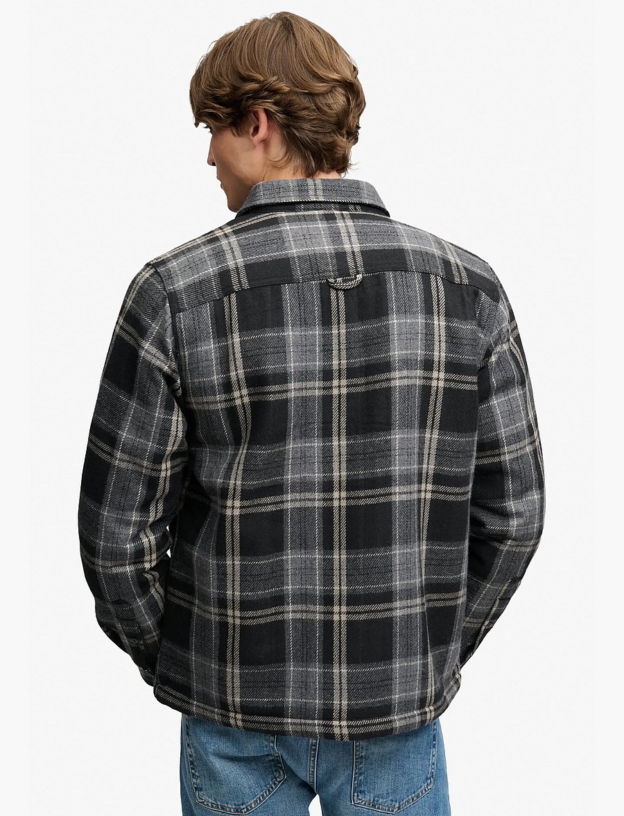 Superdry - BORG LINED MILLER OVERSHIRT - peyton check black - 2