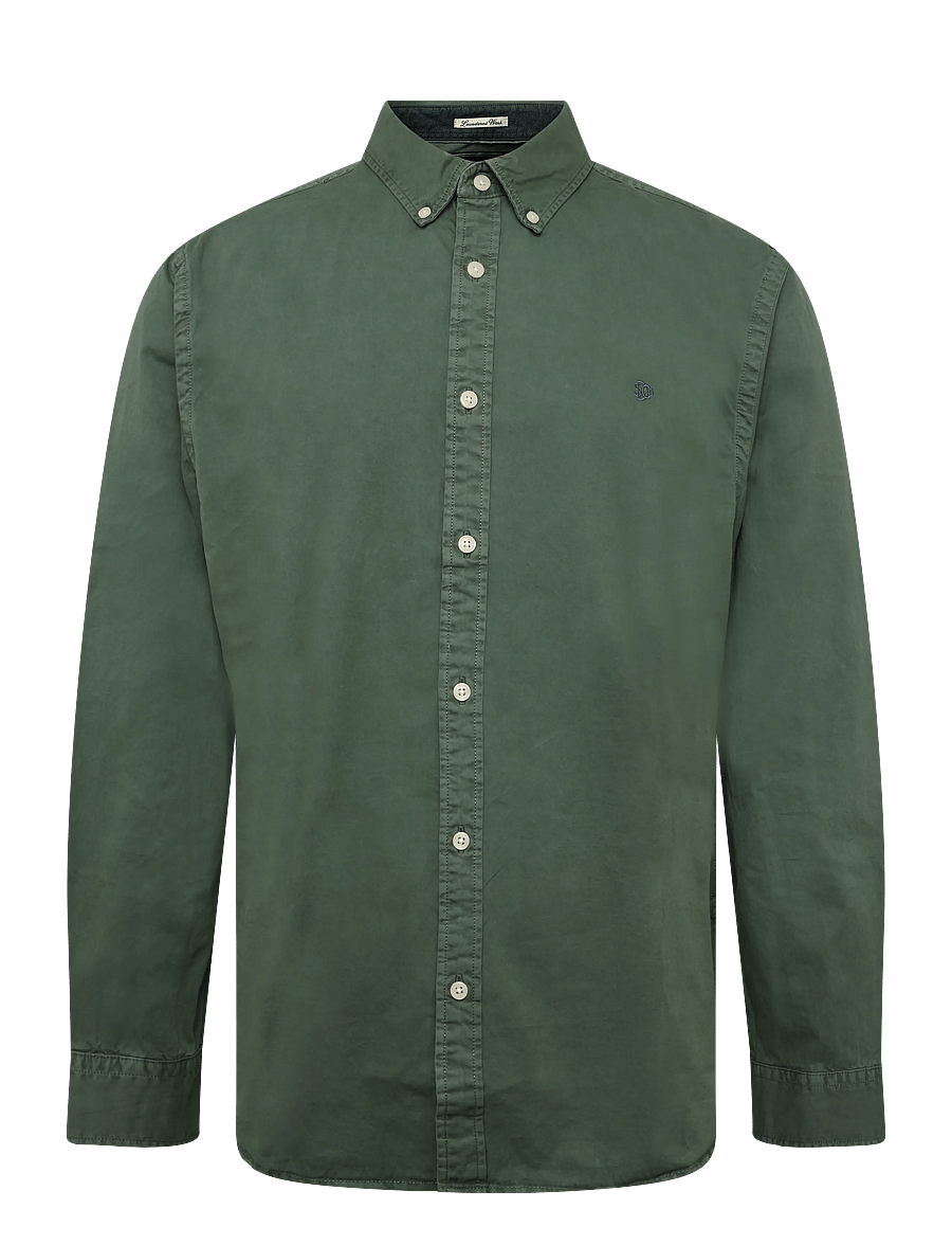 Superdry - GARMENT DYED L/S SHIRT - oxford shirts - tumbled green - 1