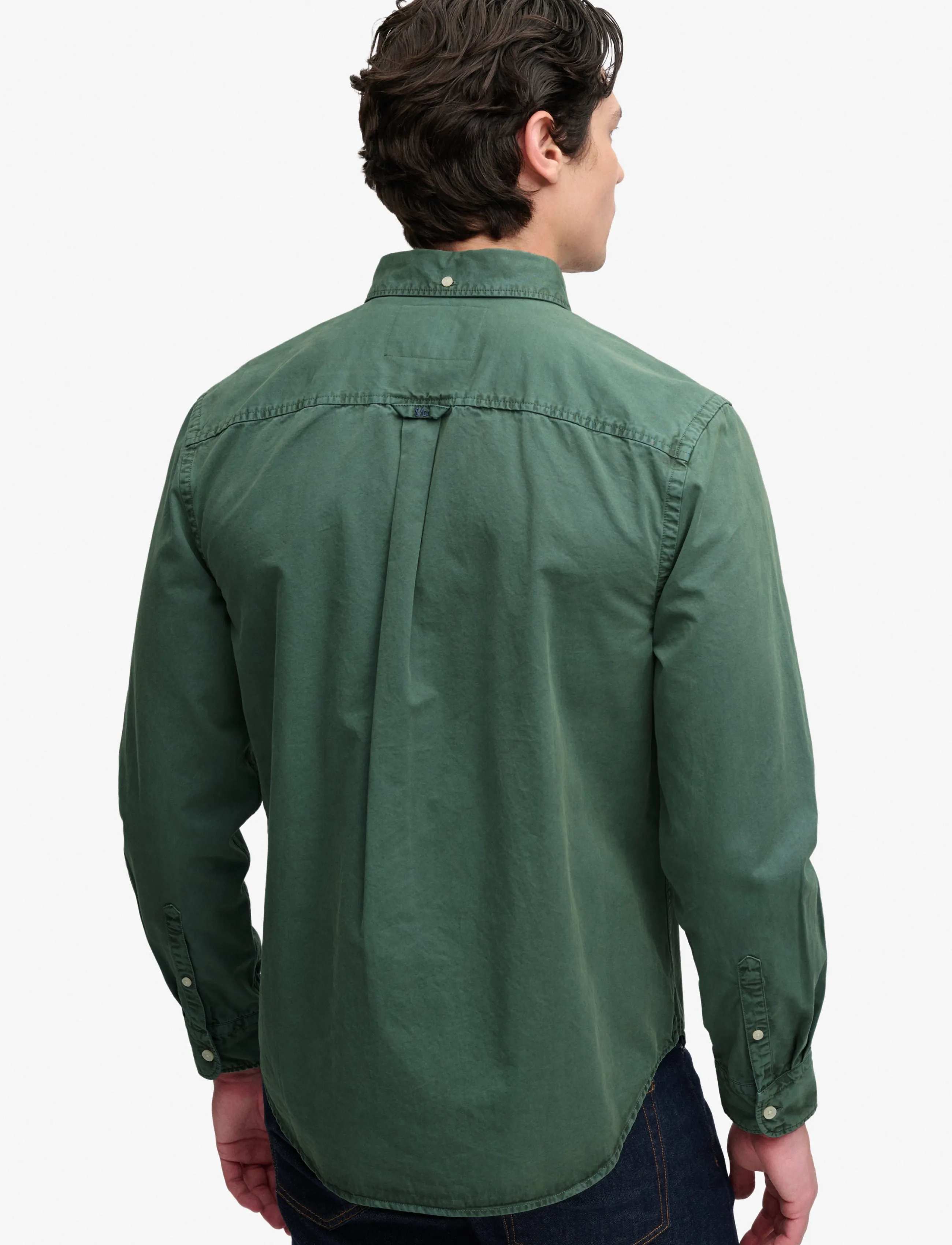 Superdry - GARMENT DYED L/S SHIRT - oxfordi särgid - tumbled green - 3
