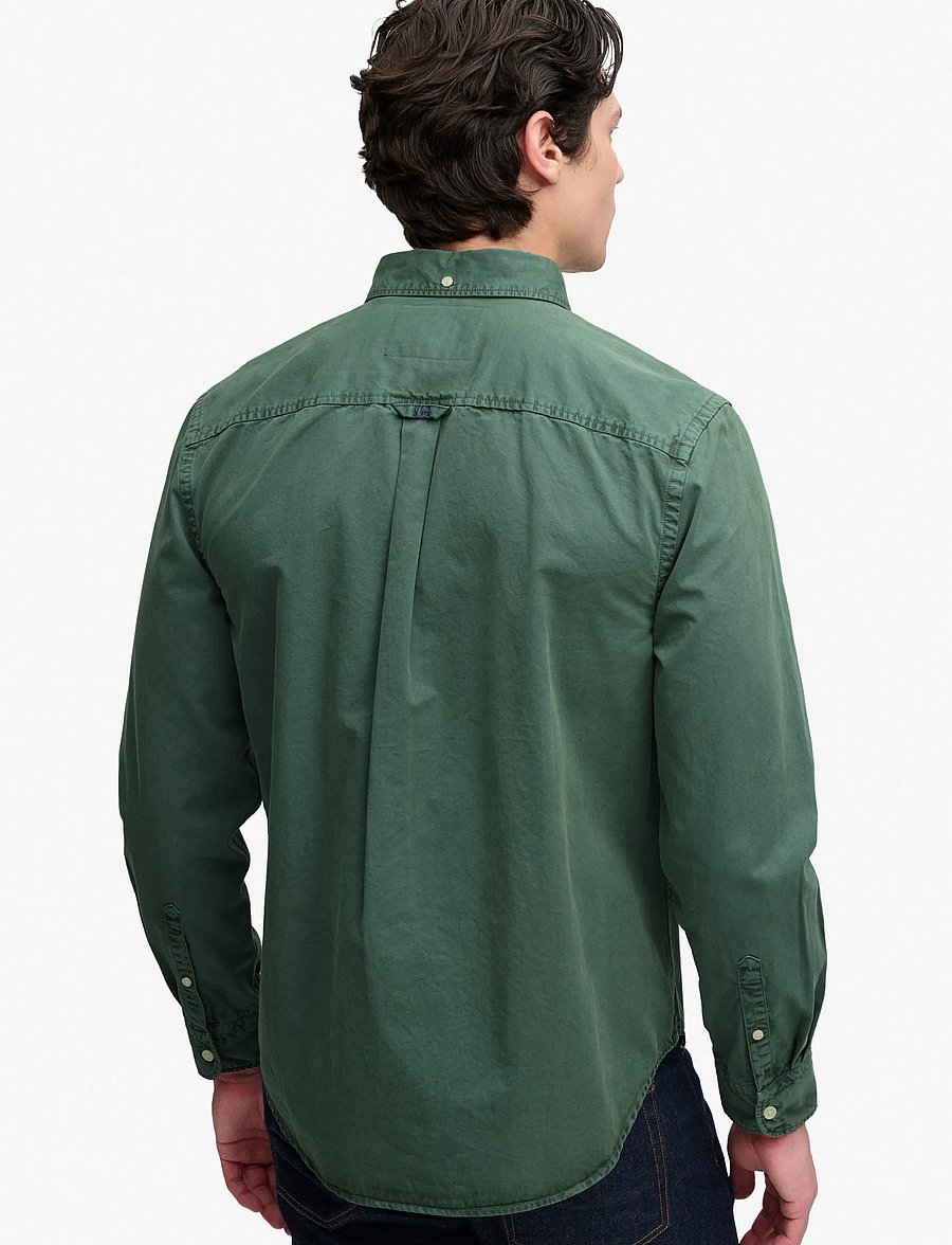 Superdry - GARMENT DYED L/S SHIRT - oxfordi särgid - tumbled green - 3