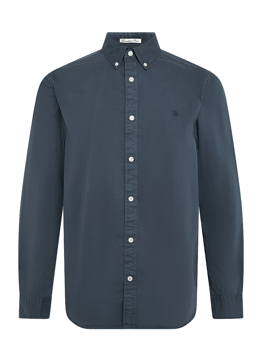 Superdry - GARMENT DYED L/S SHIRT - chemises oxford - tumbled slate blue - 1