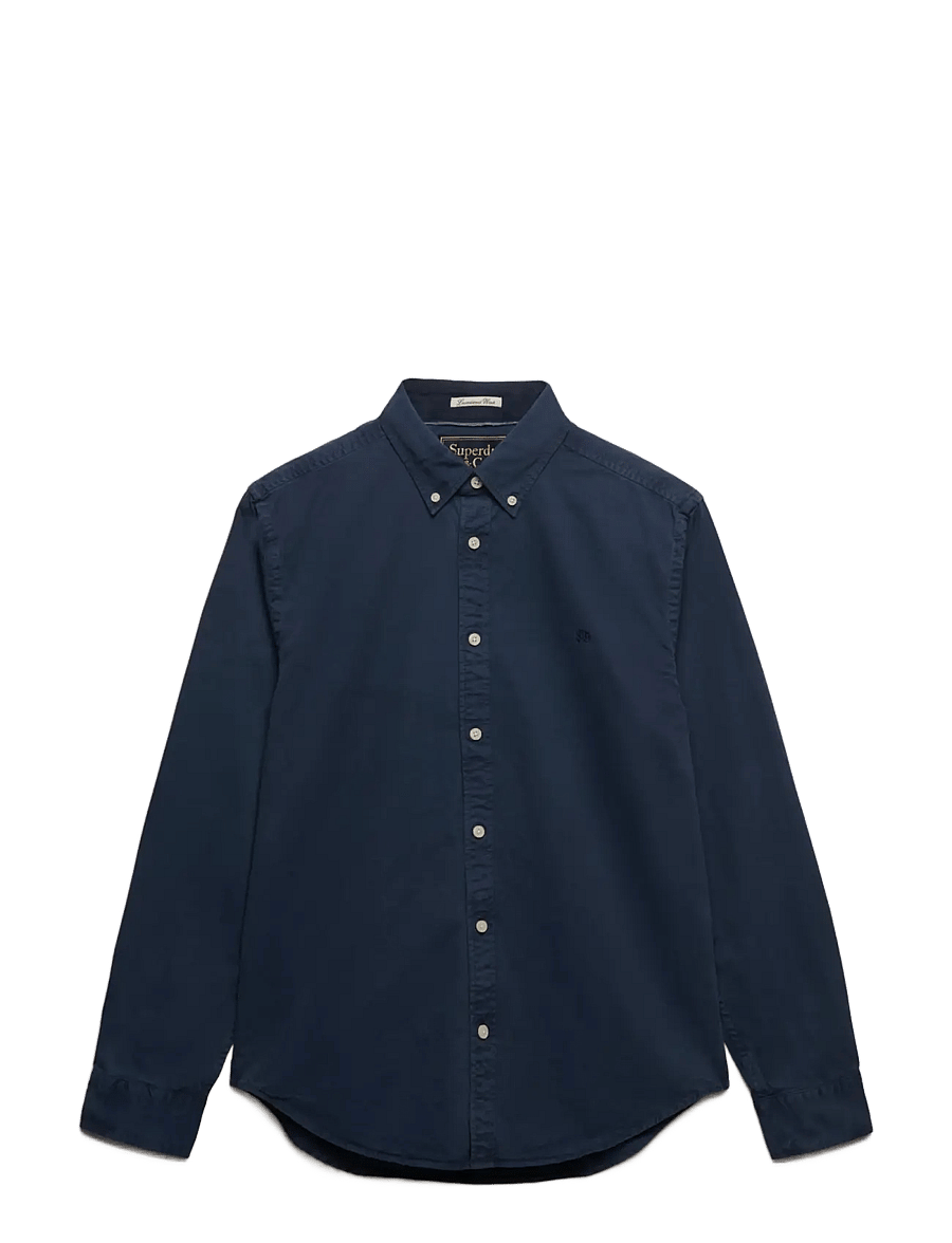 Superdry - GARMENT DYED L/S SHIRT - oxford-hemden - tumbled slate blue - 1