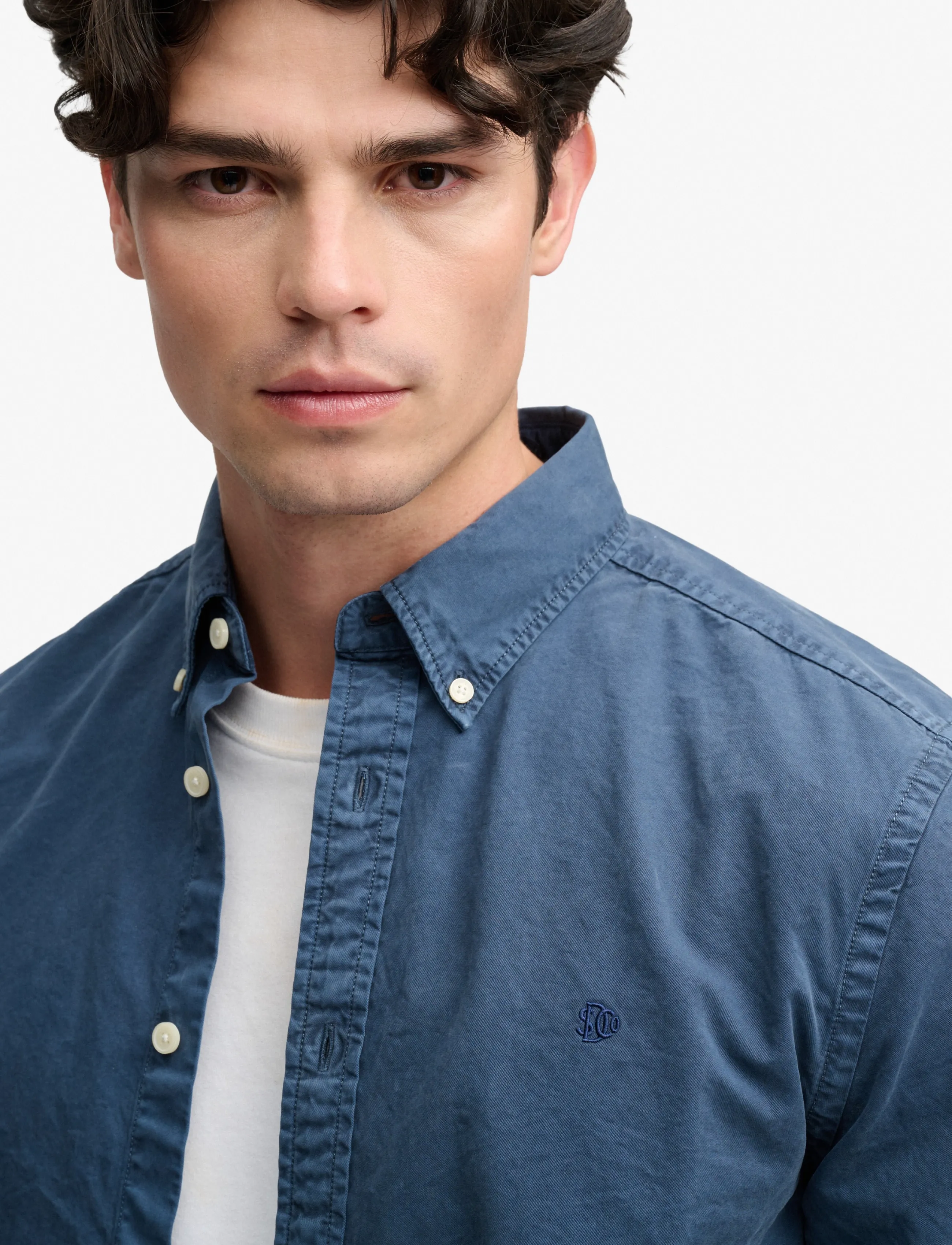 Superdry - GARMENT DYED L/S SHIRT - oxford-hemden - tumbled slate blue - 3
